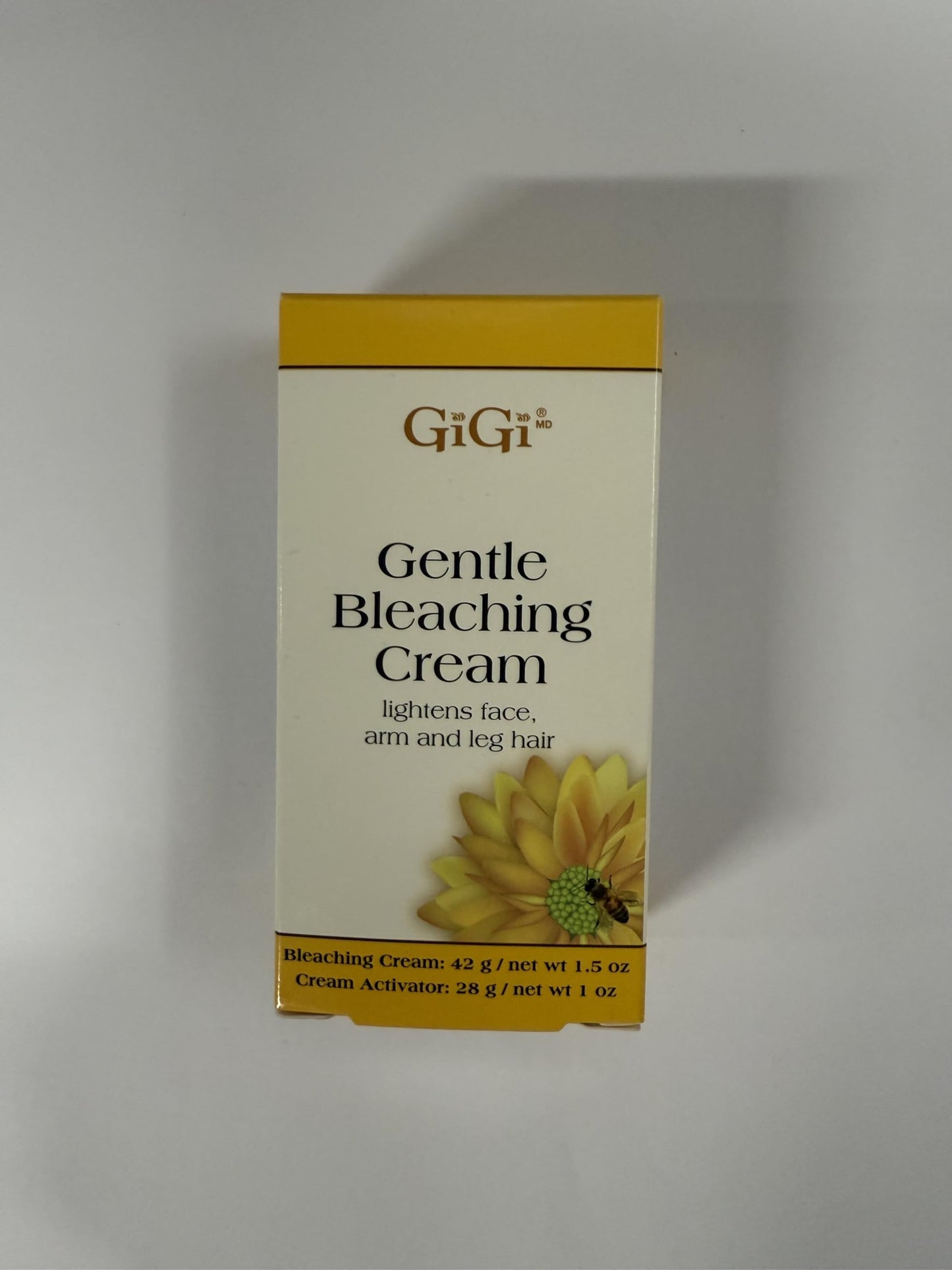 GiGi Gentle Bleaching Cream for Hair, Facial Hair & Body Hair, 1 oz – Safe Hair Bleach & Alternative to Waxing Kits and Hair Removal Cream – Lightens Dark Hair for Natural Look