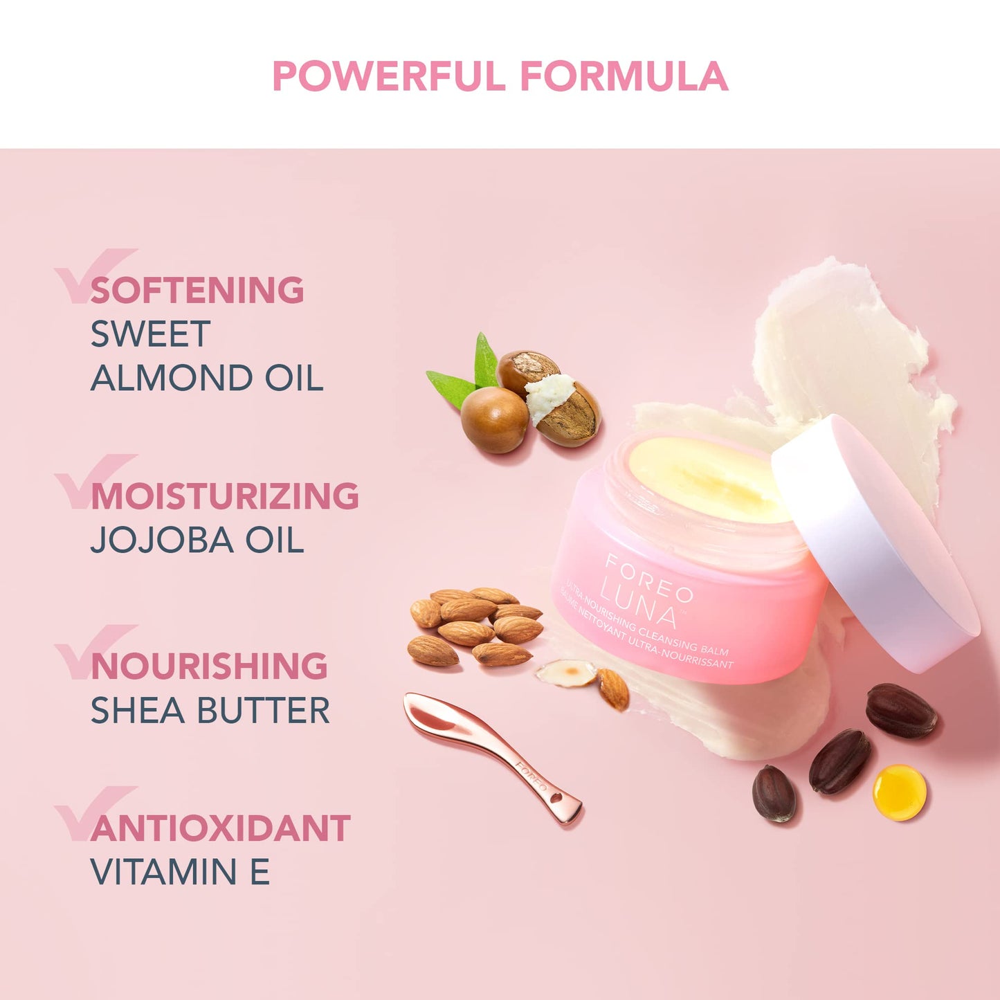 FOREO LUNA Nourishing Cleansing Balm - Gentle Waterproof Makeup Remover - Waterless Oil Cleanser - Eye Makeup Remover - Vegan - Cruelty & Fragrance-Free, Eco-Friendly - 0.5 fl.oz