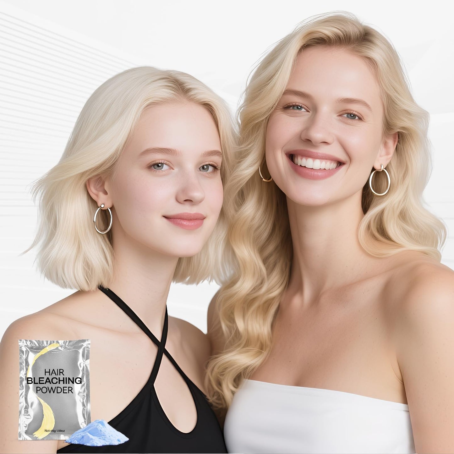 Hair Bleach Powder,High Performance Up to 8 Levels of Lift for Hair Highlights & Lightening(45g/1.59oz)