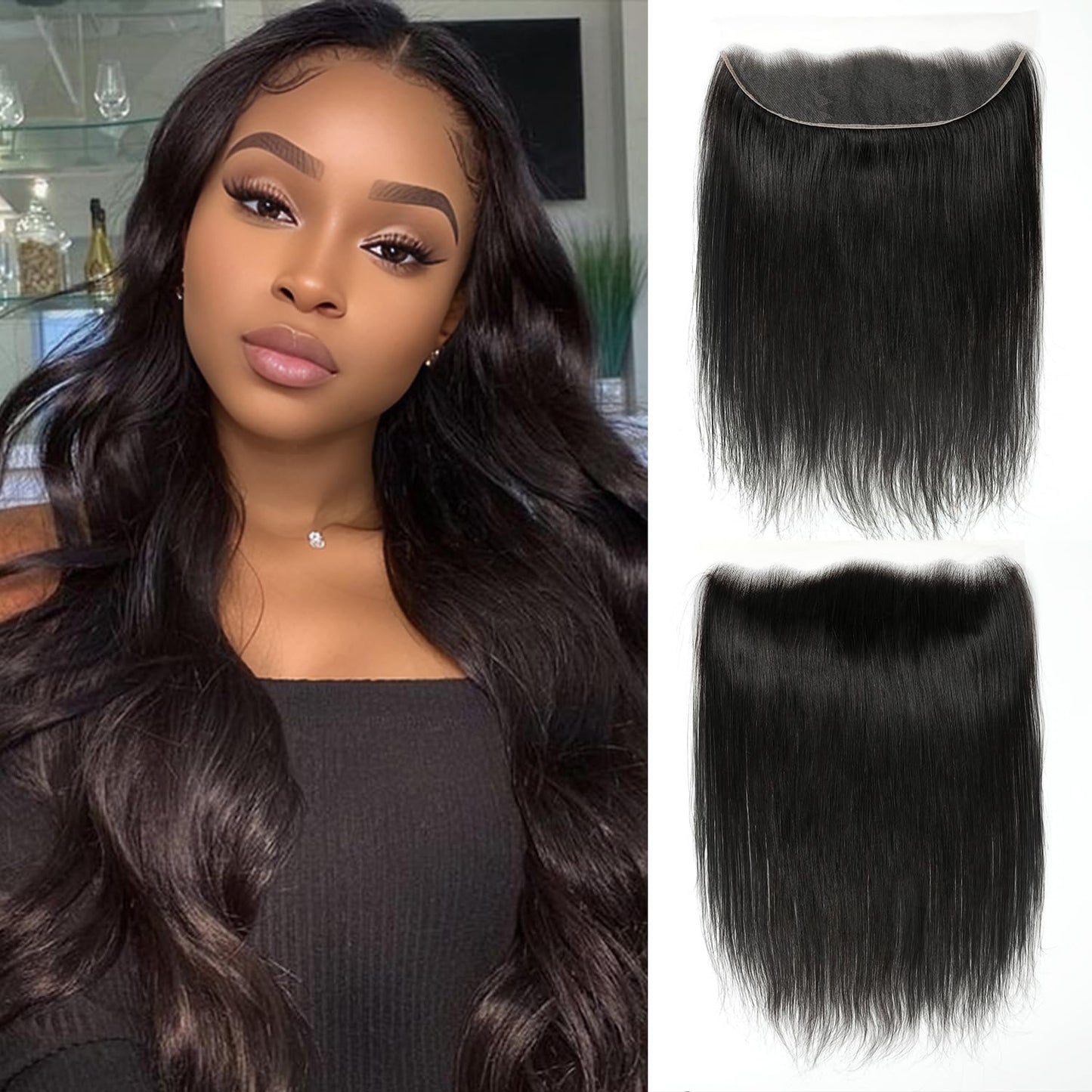 5x5 HD Lace Closure Body Wave Human Hair - Pre-Plucked Natural Hairline (10 Inch, Natural Color)