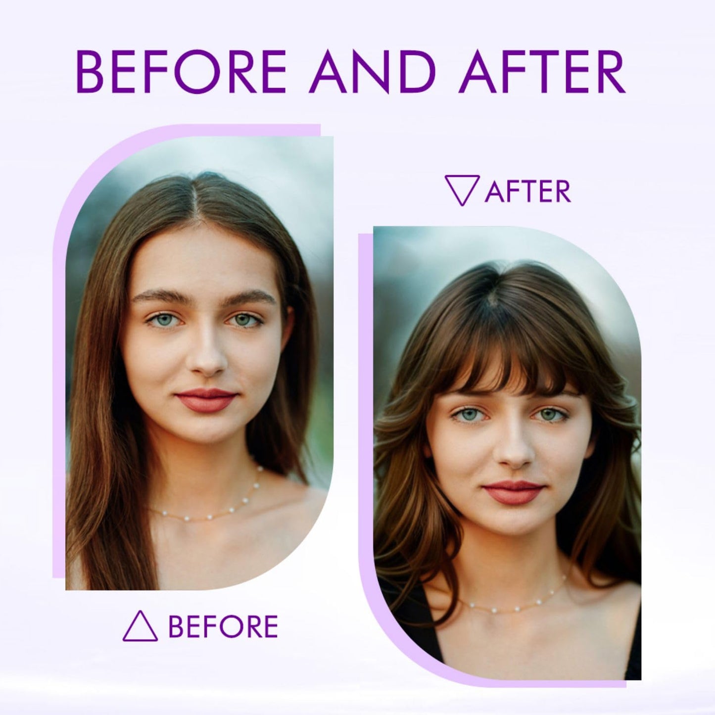ELEFOCUS Clip-on Natural Black Human Hair Extensions - Wispy Bangs with Temples for Daily Wear