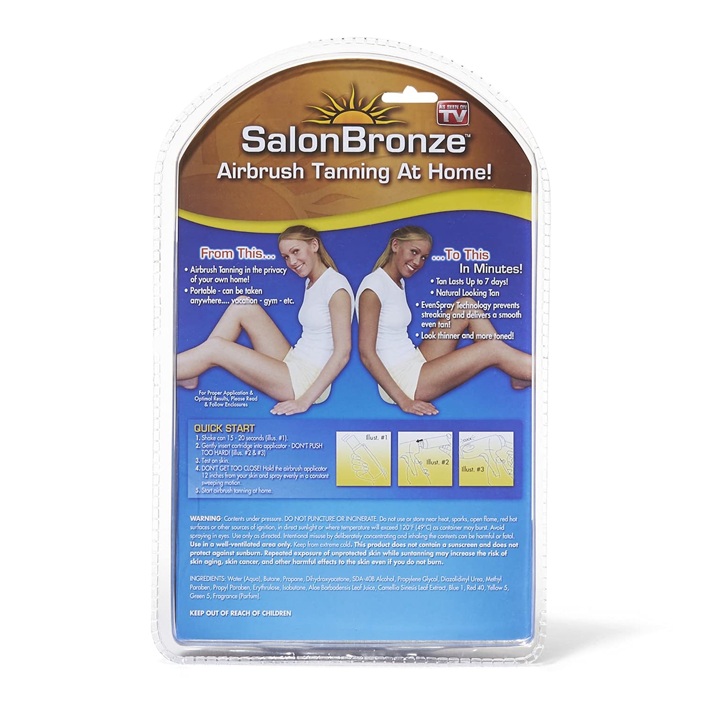 Professional Salon Bronze Airbrush Tanning System - Instant Sunless Tan Kit