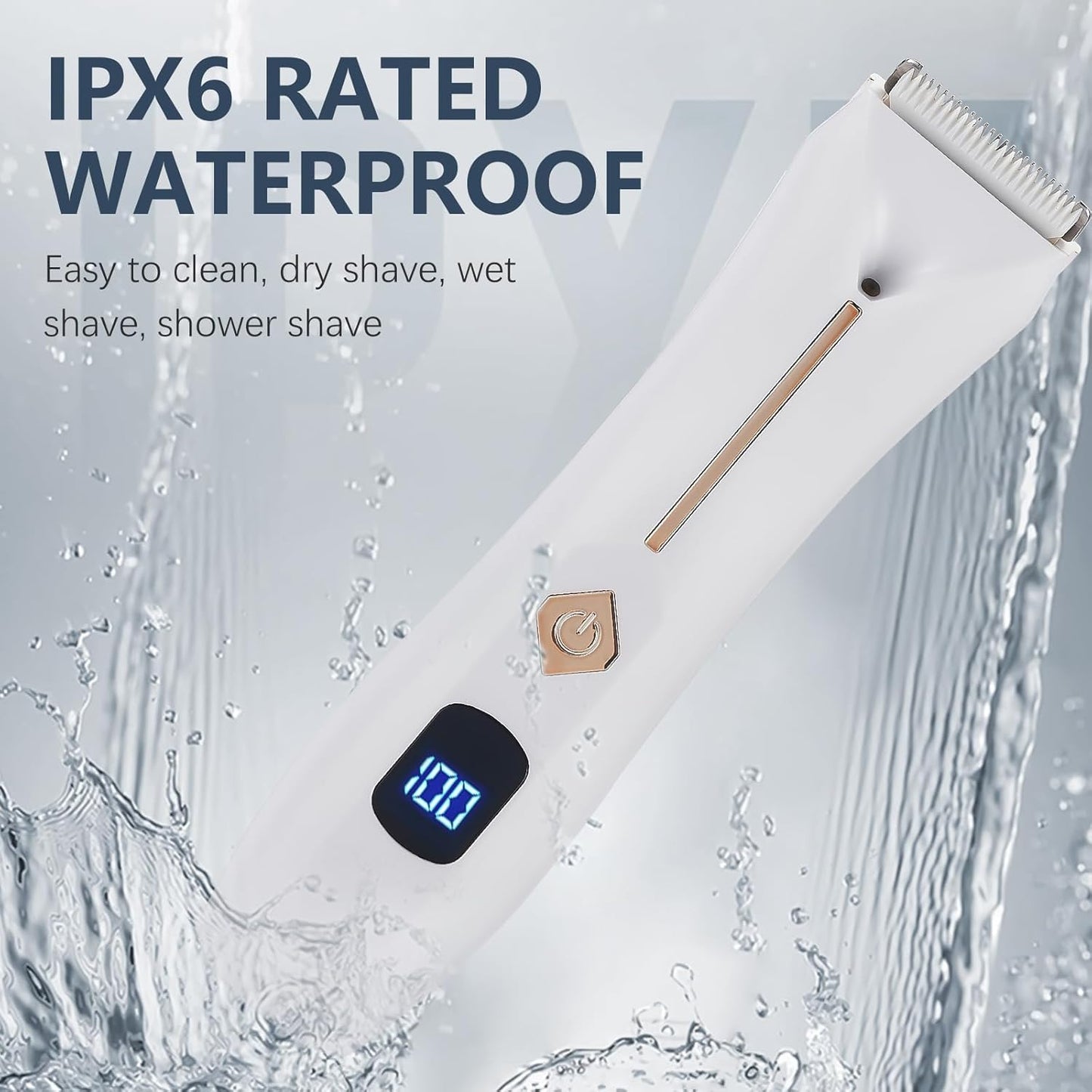2-in-1 Waterproof Bikini Trimmer for Women - USB Rechargeable Electric Razor