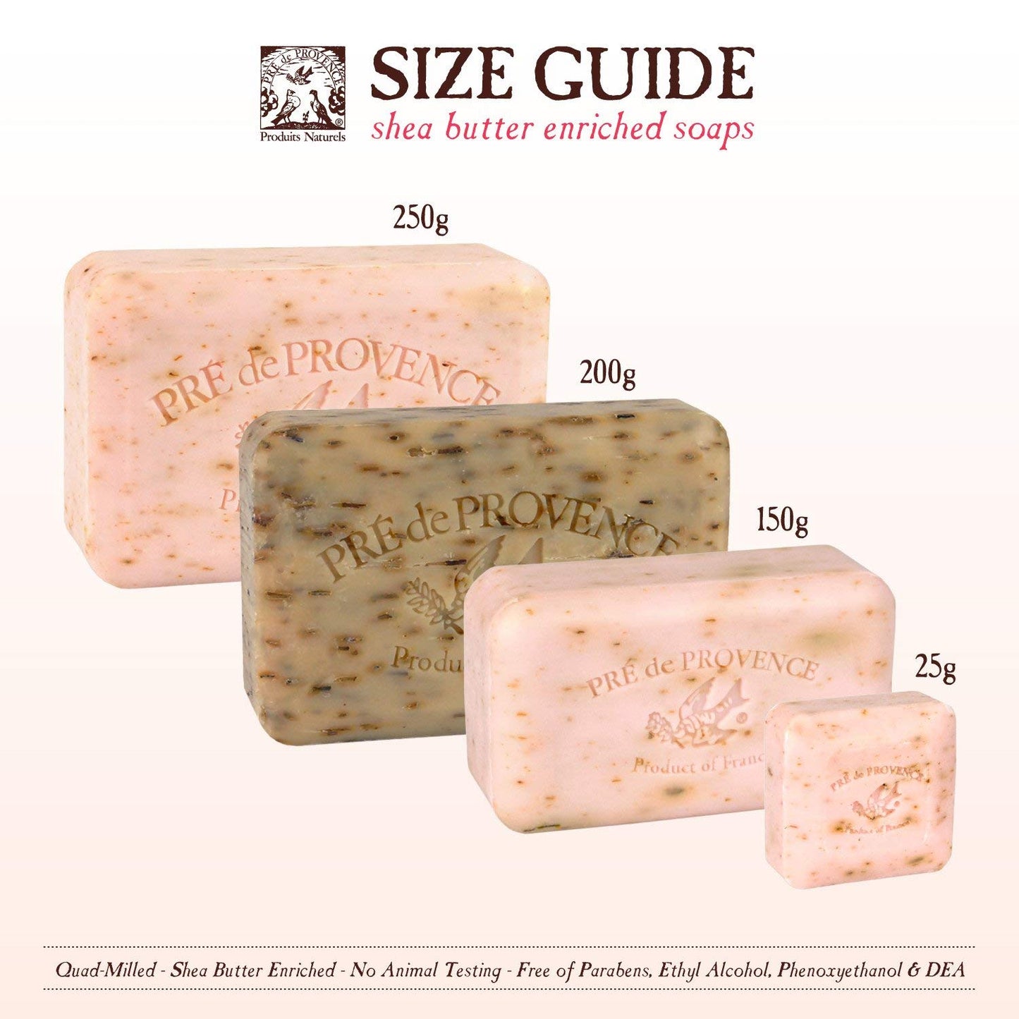 Pre de Provence Starflower Soap Bar - Organic Shea Butter, Quad Milled, 8.8 oz Natural French Skincare