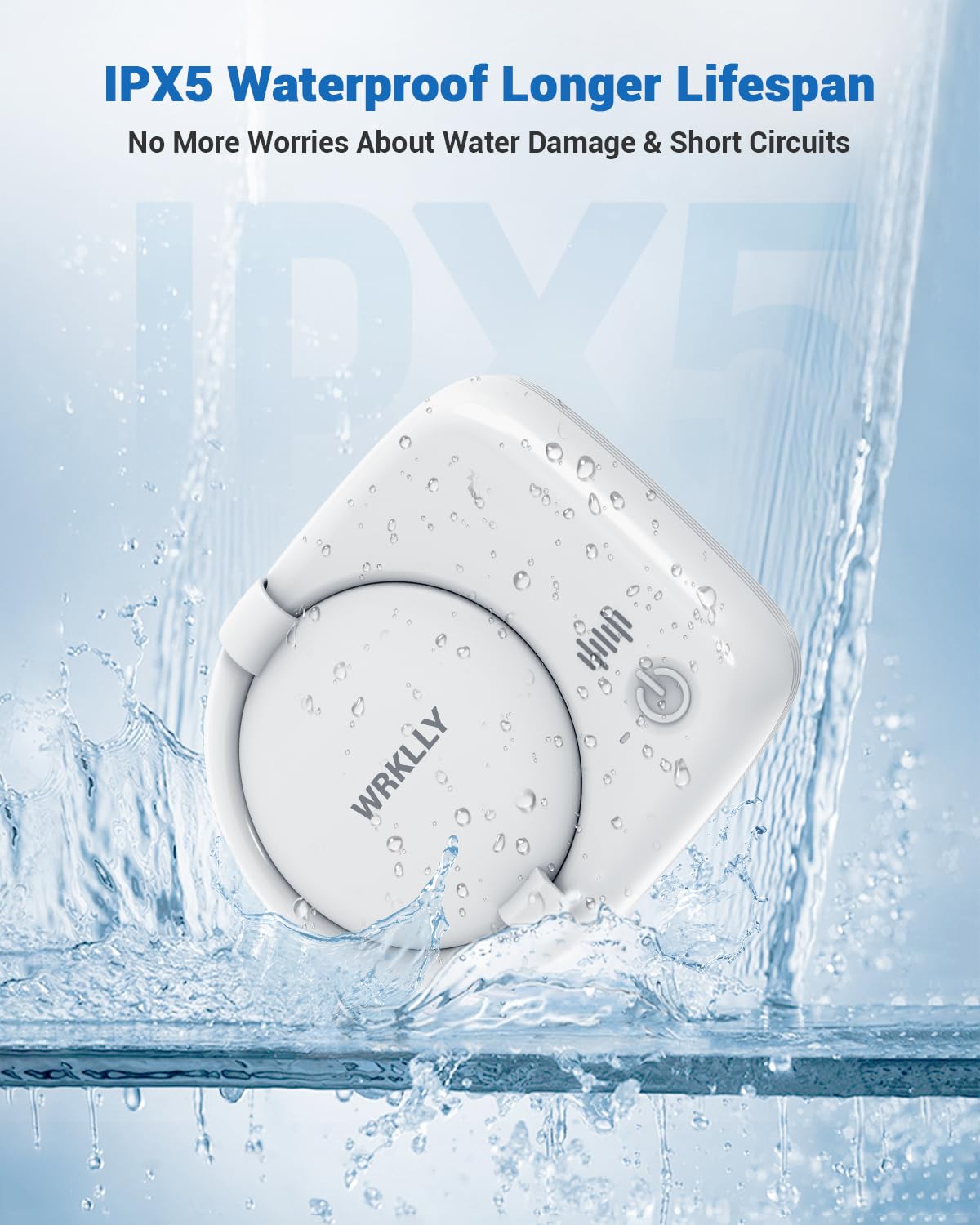 Wrklly Rechargeable Ultrasonic Retainer Cleaner Machine | 50kHz 1.9 inch Ultra-Thin Portable | Night Guard Aligners Jewelry |6pcs Cleaner Tablets Included | Quick & Deep Clean Modes | FSA HSA Approved