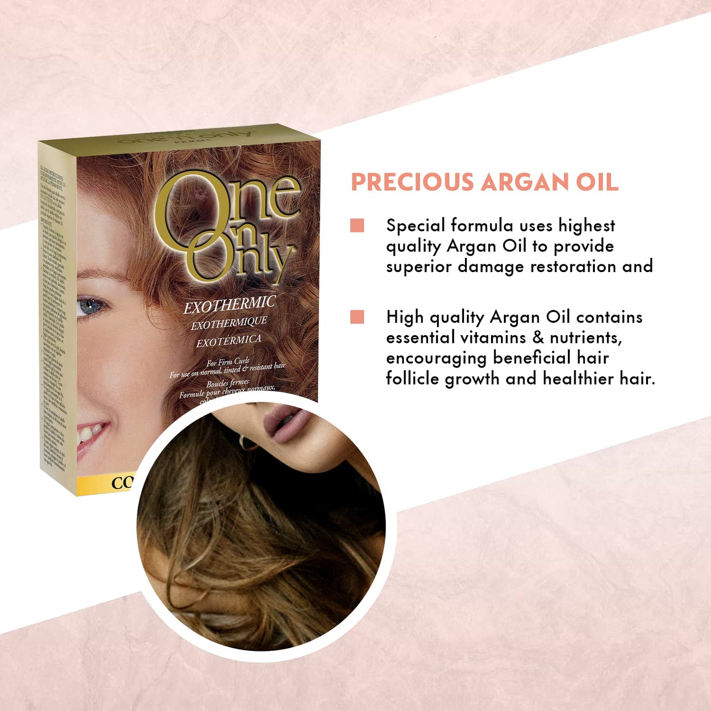 One 'n Only Moisturizing Alkaline Perm with Argan Oil, Moderate to Firm Curls, Fresh Scent, True-to-Rod Size Curls, Leaves Hair Shiny, Moisturized, and Manageable,