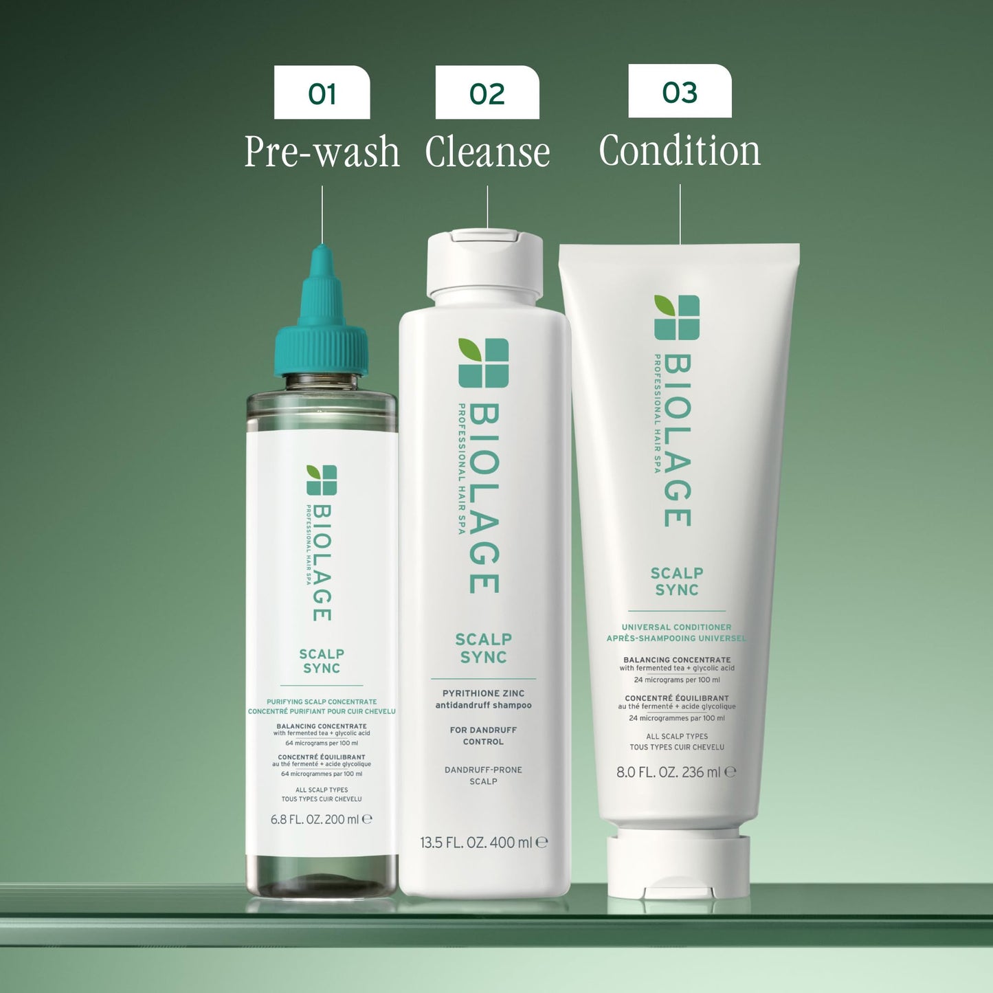 Biolage Scalp Sync Purifying Concentrate - Exfoliating & Clarifying Scalp Treatment, Refreshing & Reinvigorating, Fermented Tea Blend & Glycolic Acid