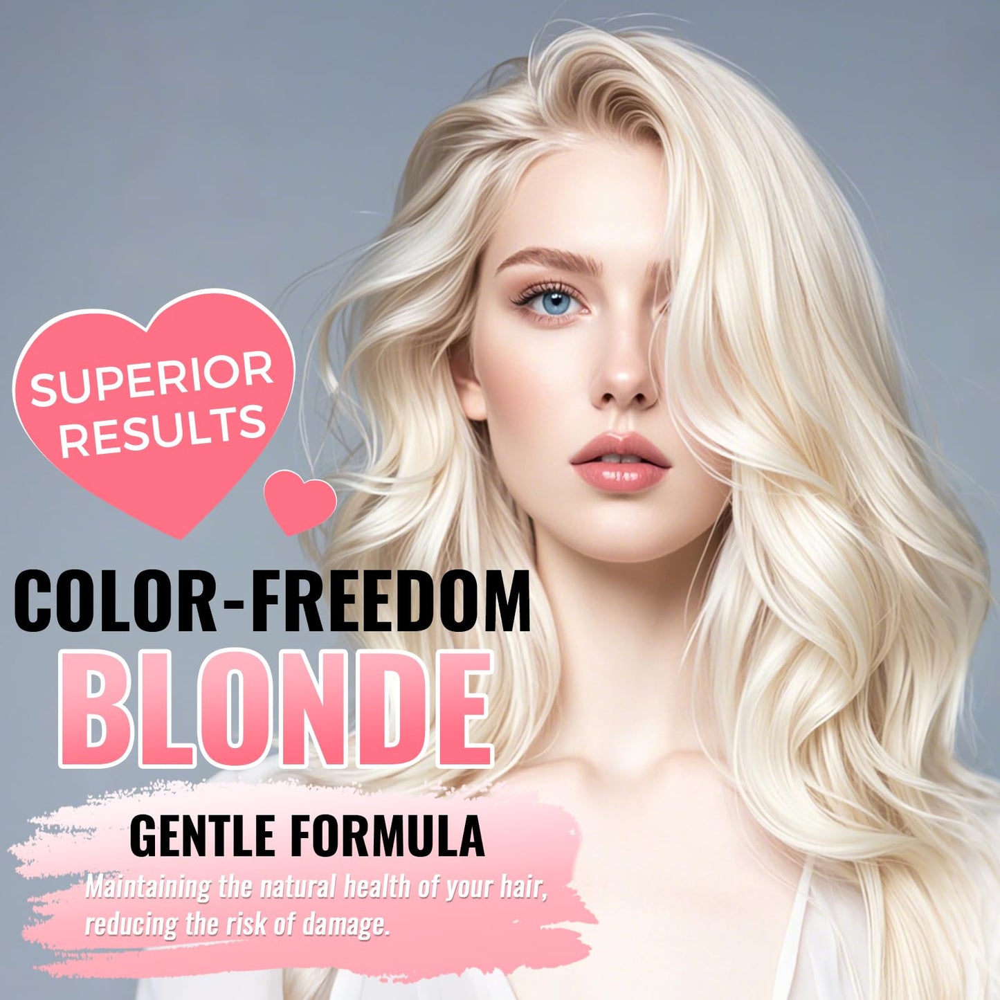 Bleach for Hair Lightening, Professional Hair Bleaching Powder, High Performance Up to 9 Levels of Lift for Hair Highlights & Lightening