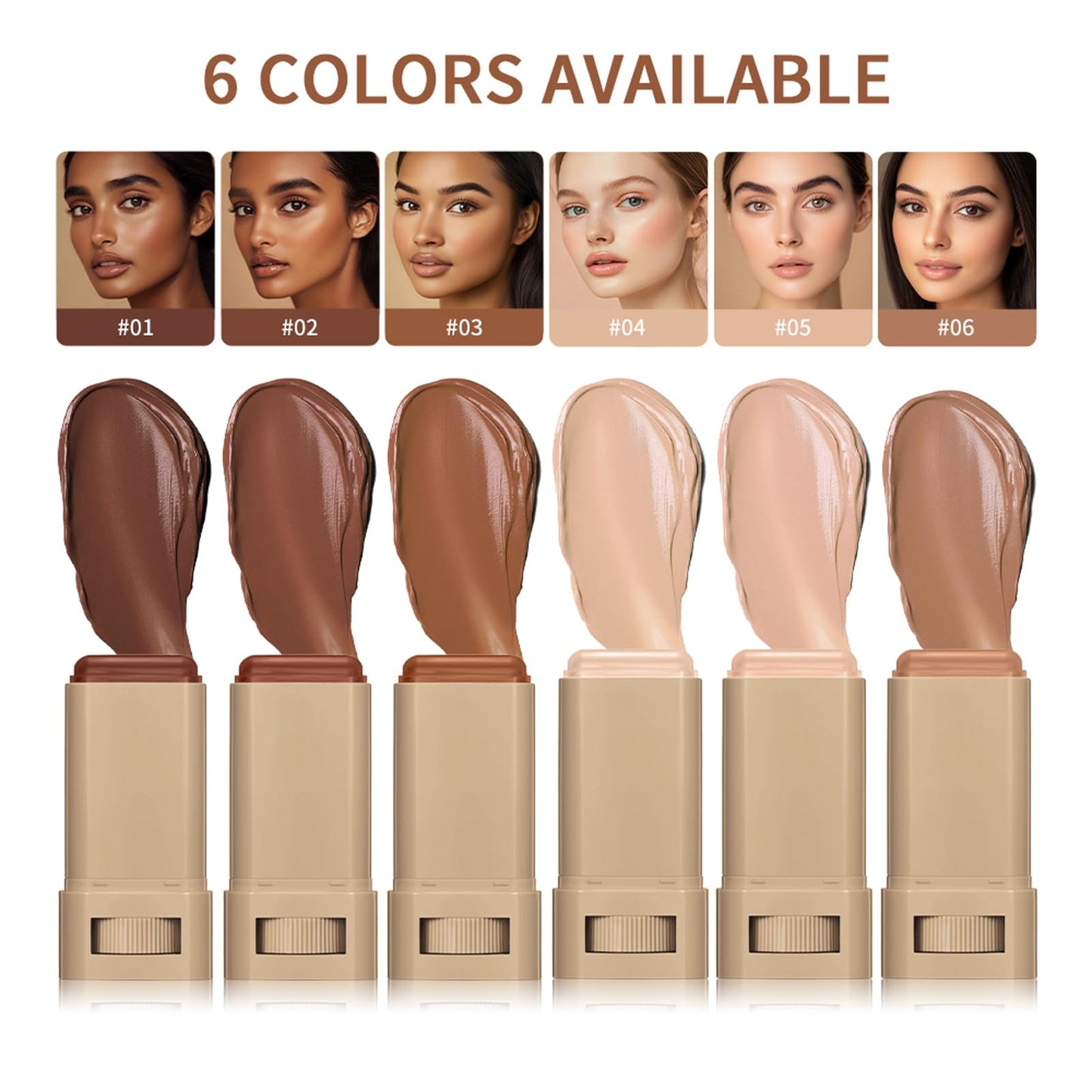 Beauty Balm Serum Boosted Skin Tint Stick – Face Tint Balm Foundation with Serum Benefits, Buildable Hydrating Coverage, Moisturizing Concealer Stick for Glowing Skin & Flawless Finish (3#, 2)