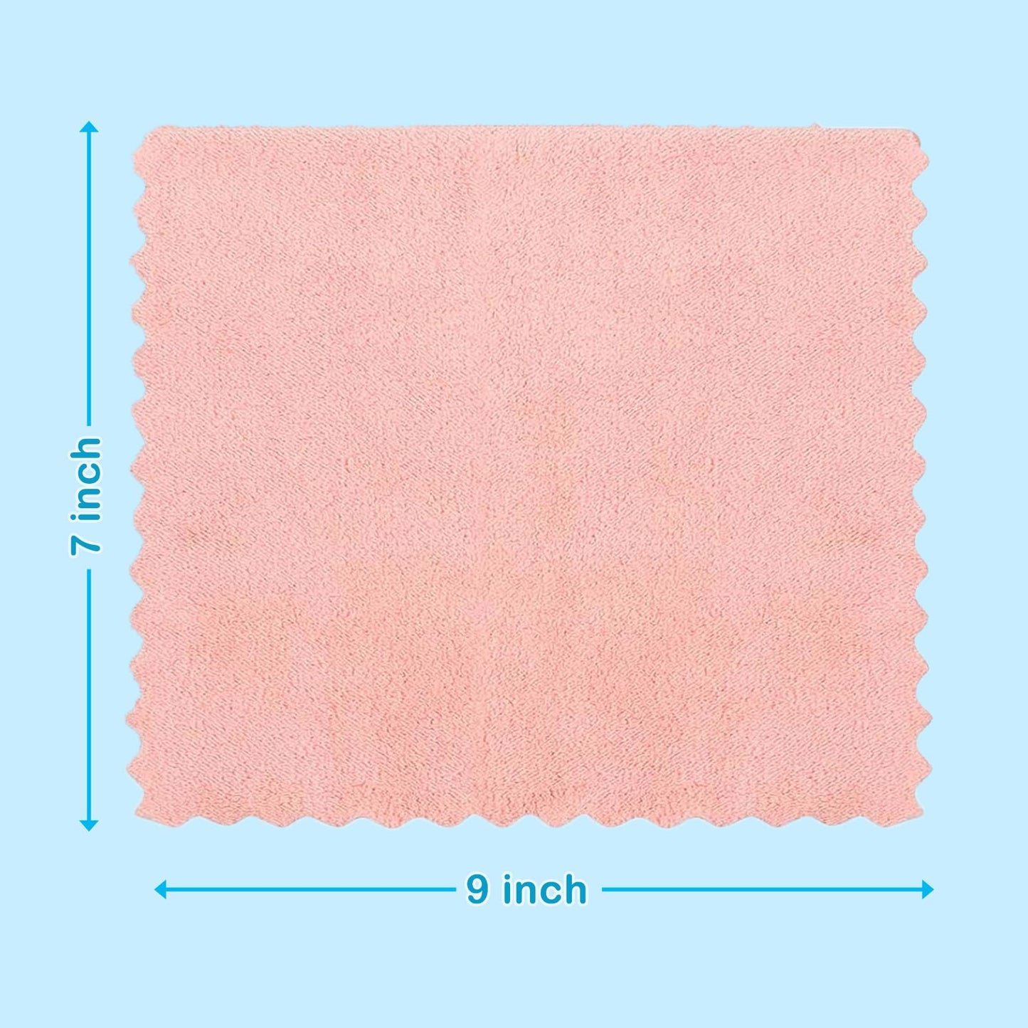 16 Pack Soft Coral Fleece Small Washcloths, 7x9 Inch Highly Absorbent Face Towel, Multi-Purpose Wash Cloths