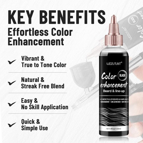 Enhancement Color Hair Enhancer For Beard & Lineup - Water Resistant Hairline Filler Spray Enhancements Barber Spray - Barber Beard Liner For Thicker & Fuller Hairstyling Men's Grooming Products