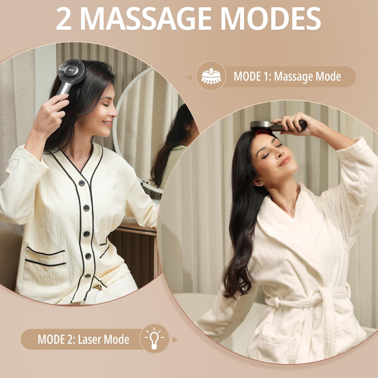 Breo Scalp 3L Laser Hair Growth Comb with 650nm Infrared Technology, 360° Scalp Massager, Waterproof Design, Effective Scalp Stimulation and Hair Regrowth