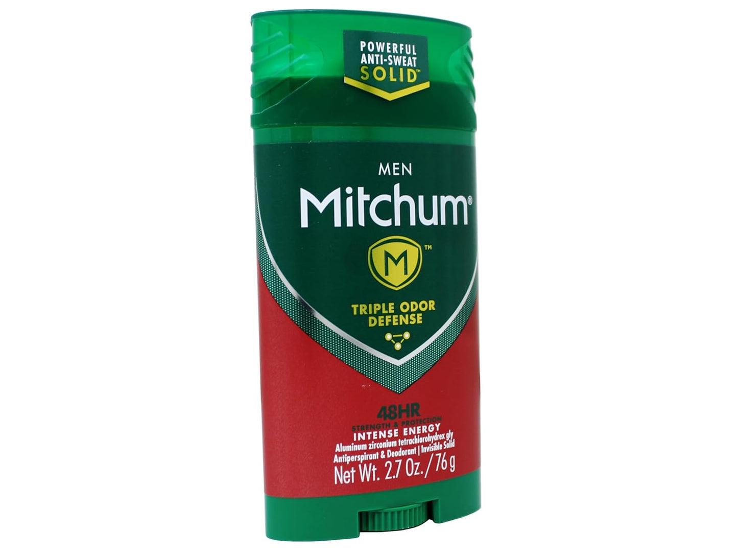 Mitchum Men’s Antiperspirant & Deodorant Stick - Triple Odor Defense, 48 Hr Protection, Intense Energy, 2.7 Oz (2 Pack)