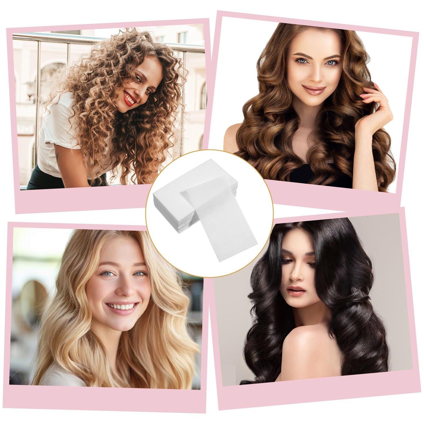 ZEYIYER 90 Pcs Hair Perm Papers, 4.5 × 2.5 in Disposable Perming Papers, Heat Resistant Salon Hair Curling Paper for Cold and Hot Perms, Hairs Salons Shop, Professional Stylist, Home Salons