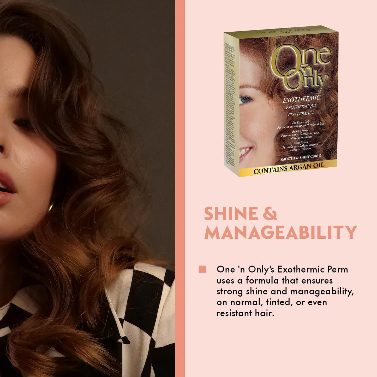 One 'n Only Moisturizing Alkaline Perm with Argan Oil, Moderate to Firm Curls, Fresh Scent, True-to-Rod Size Curls, Leaves Hair Shiny, Moisturized, and Manageable,