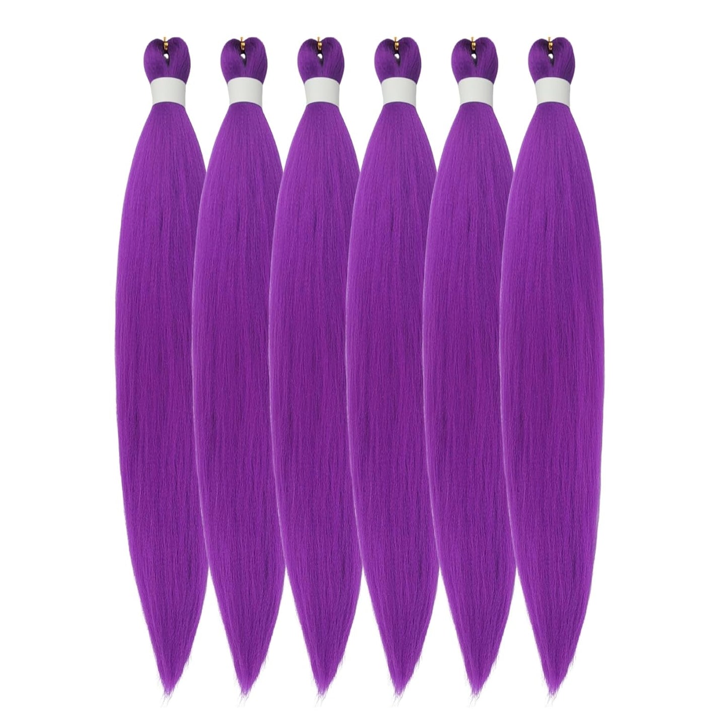 Ash Brown Pre-Stretched Knotless Braiding Hair Extensions - 6 Packs Synthetic Box Braids