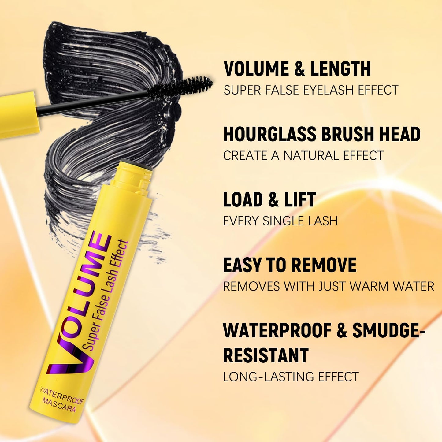 2 Pcs Bubble Mascara - Colossal Bubble Mascara, Waterproof, Smudge-Proof, Clump-Proof, Volumizing Defining, Create Natural Eyelashes