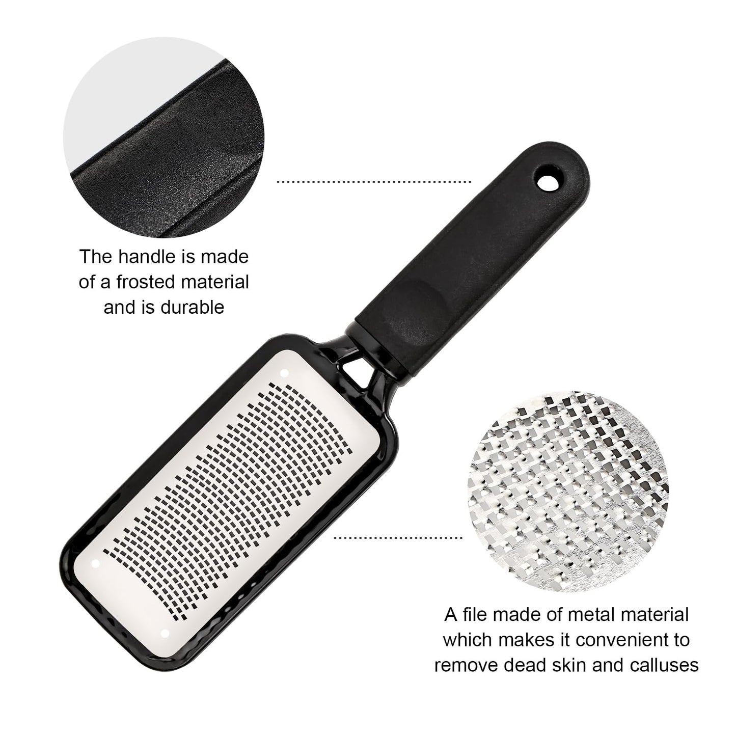 Foot Rasp Foot File and Callus Remover, Professional Foot Care Pedicure Stainless Steel File,Effective Dead Skin and Callus Remover for Smooth(Pink)