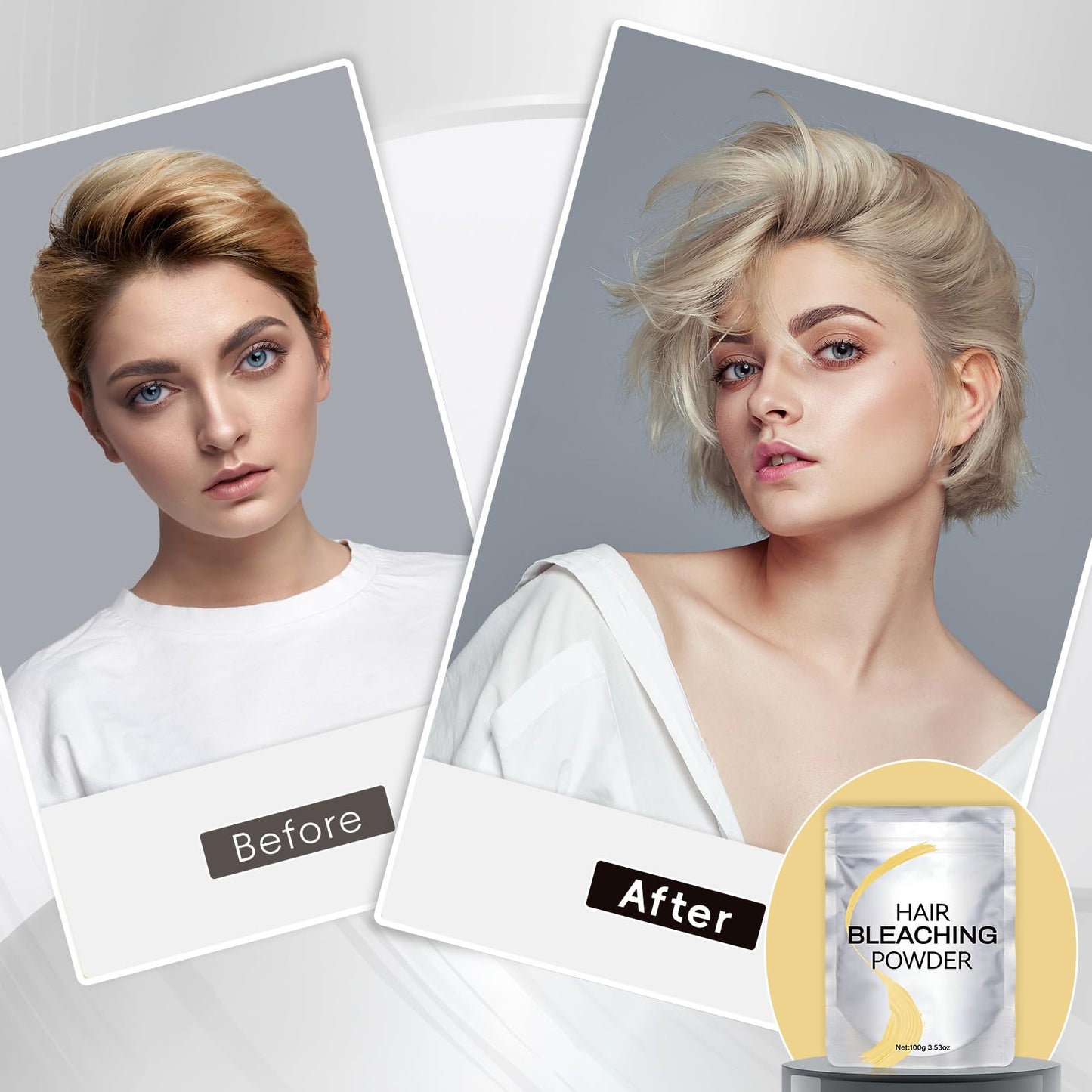 Hair Bleach, Bleach for hair, Bleach Podwer for hair, 3.53oz / 100gLightening Up to 8 Levels of Lift for Hair Highlights & Lightening (small)