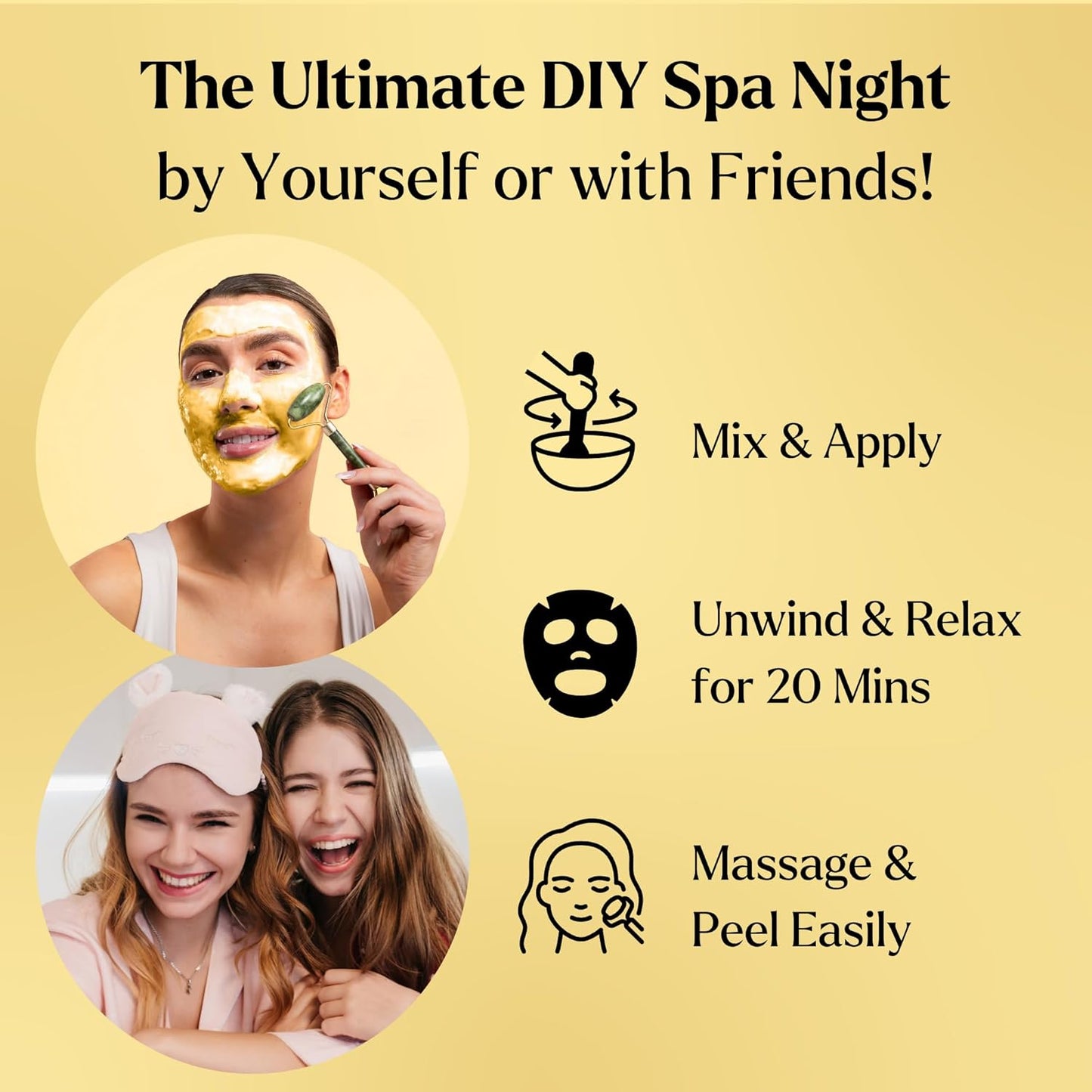 Bulgarian Rose Hydrating Jelly Face Mask - Brightening & Nourishing with Free Jade Roller | 23 Oz Professional Vajacial Mask