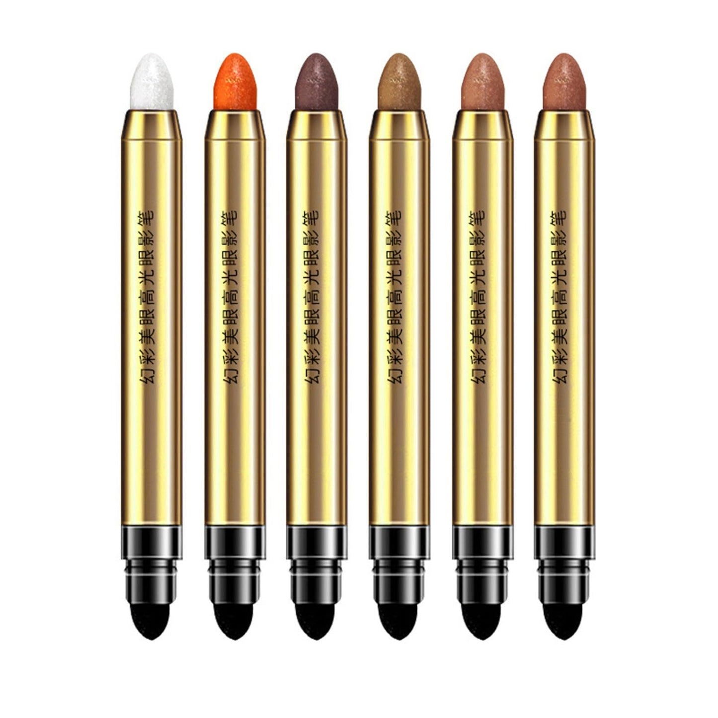 Double Ended Pearlescent Shadow Pen Shaping Silkworm Pen Brightening Highlighter Pen Contouring Stick To Smearing Novelty Makeup (E, One Size)