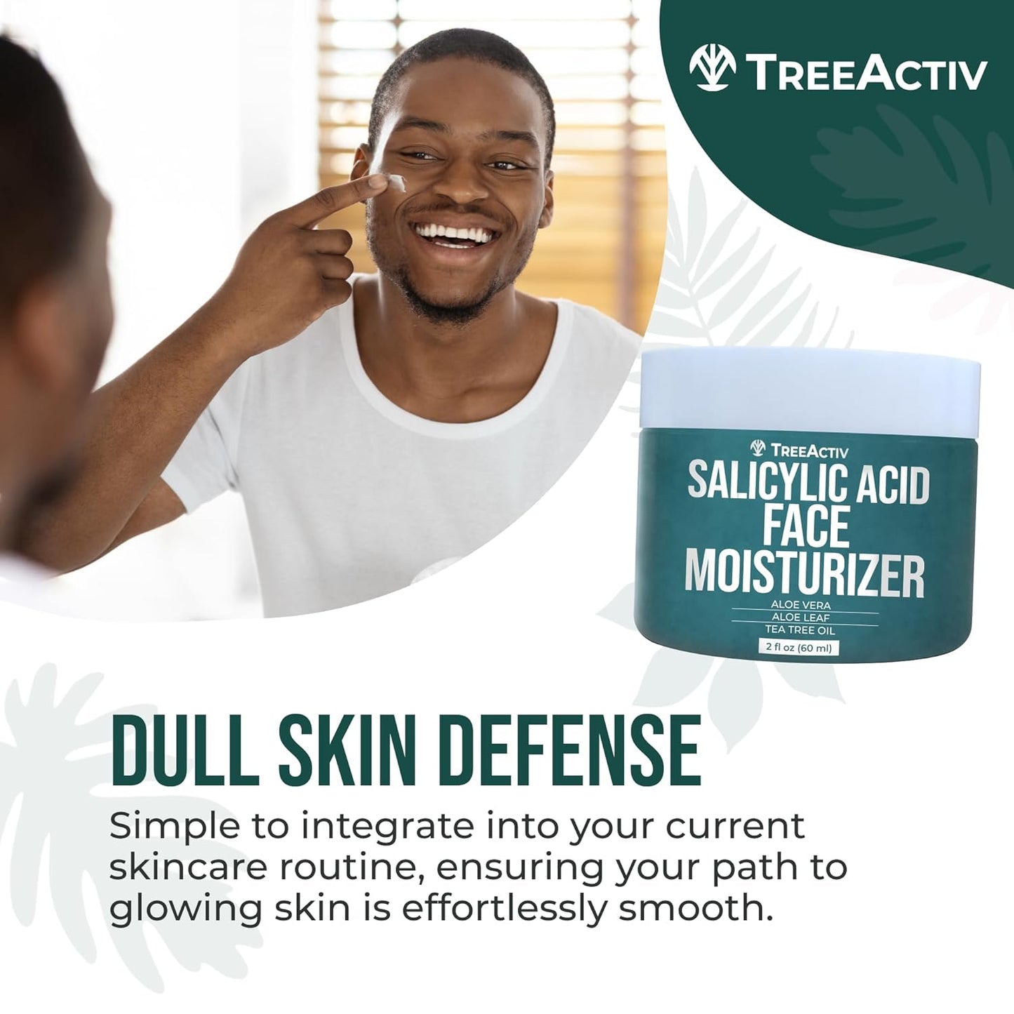 TreeActiv Acne Face Cream - Natural Extra Strength Treatment for Clear Skin | Fast-Acting, Gentle for All Skin Types | 2 fl oz