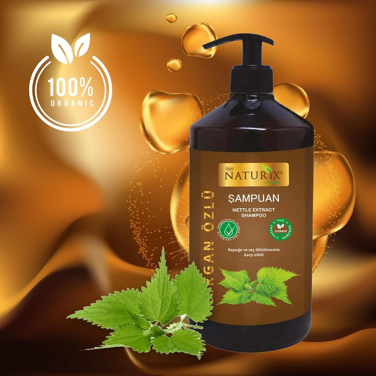 Organic Nettle Extract Shampoo for Hair Growth | Nourishing Hair Care Solution