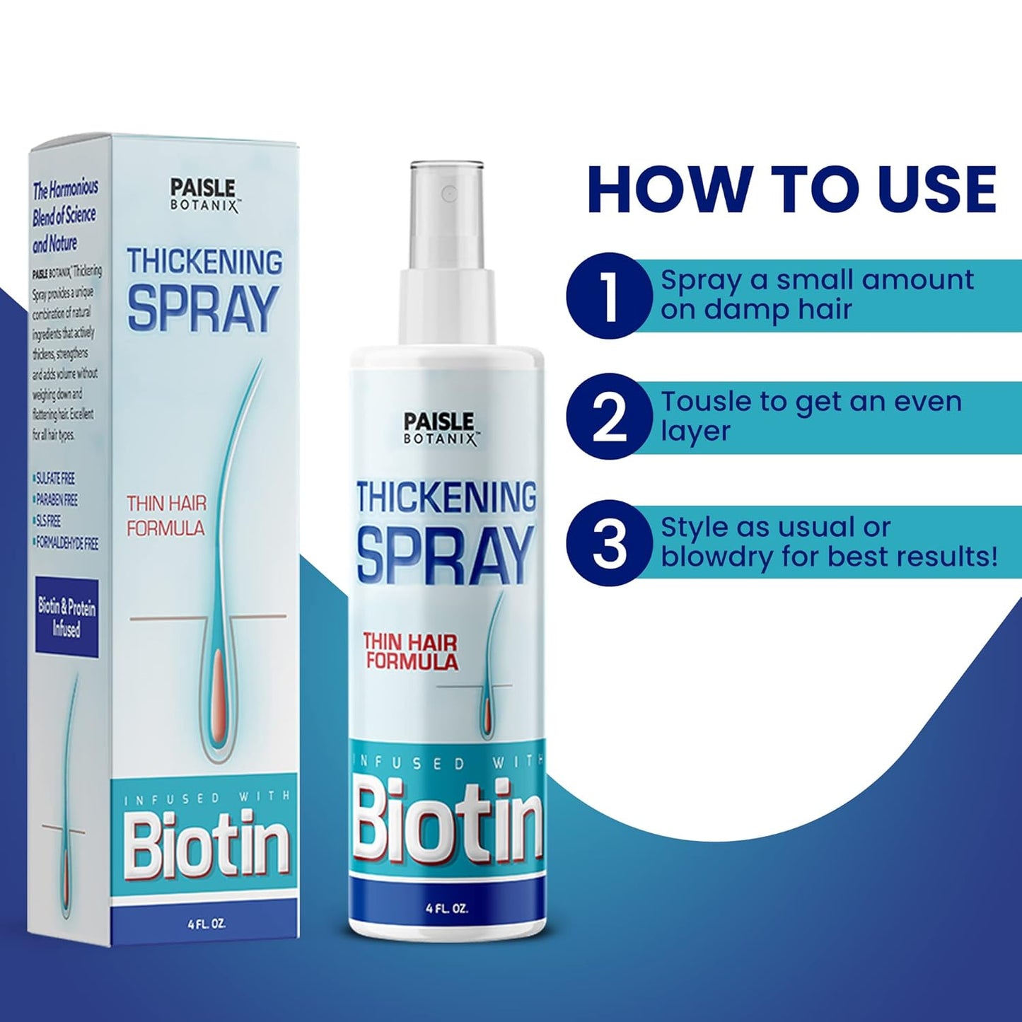 Biotin Hair Thickening Serum - DHT Blocker for Volume & Hair Growth