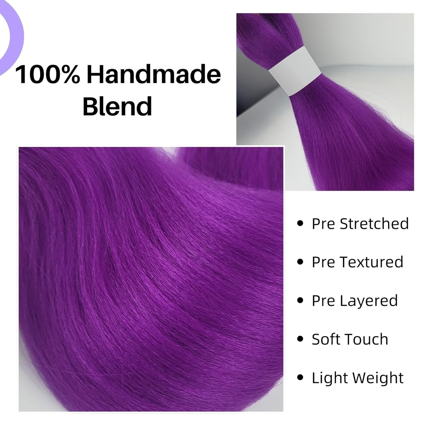Ash Brown Pre-Stretched Knotless Braiding Hair Extensions - 6 Packs Synthetic Box Braids