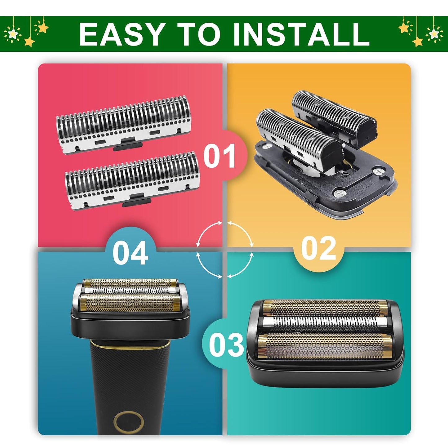 Replacement Foil & Inner Cutters for Andis 17300 reSURGE Electric Shaver - 1 Pack