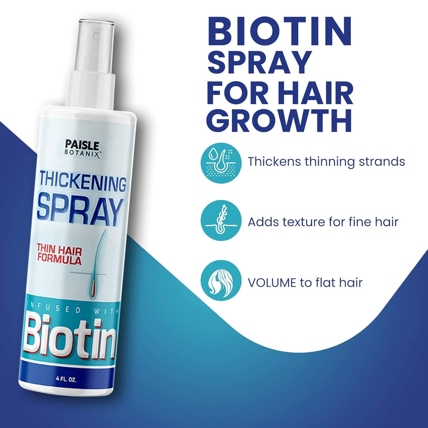 Biotin Hair Thickening Serum - DHT Blocker for Volume & Hair Growth