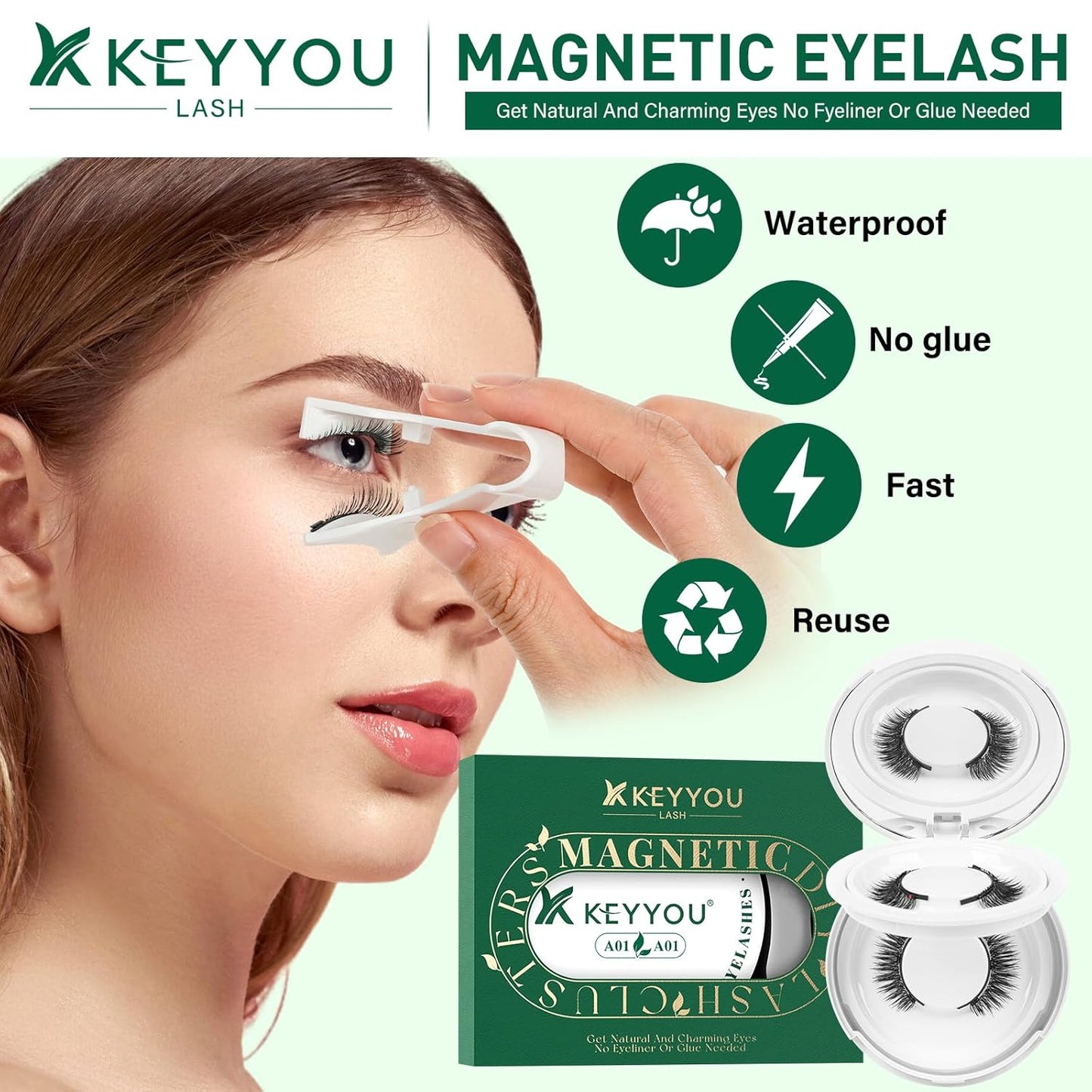 DIY Lash Extension Kit - 280 Soft Cluster Lashes, 100D Curl, Easy Application with Bond & Seal