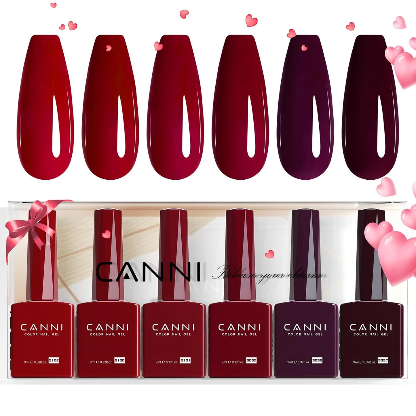 Jelly Nude Pink Gel Nail Polish Set - 6 Pcs Soak Off LED Gel Manicure Kit