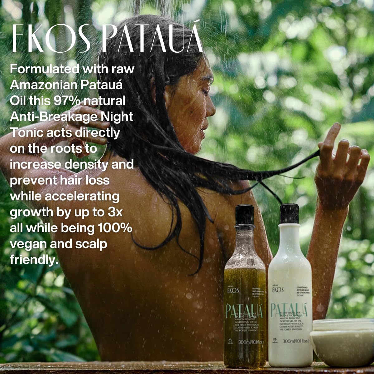 natura Ekos Patauá Anti-Breakage Night Tonic - Accelerate Growth & Strengthen Hair - Increase Density & Prevent Hair Loss - Vegan Hair Care - Brazilian Beauty Secrets - Hair Care 30ml