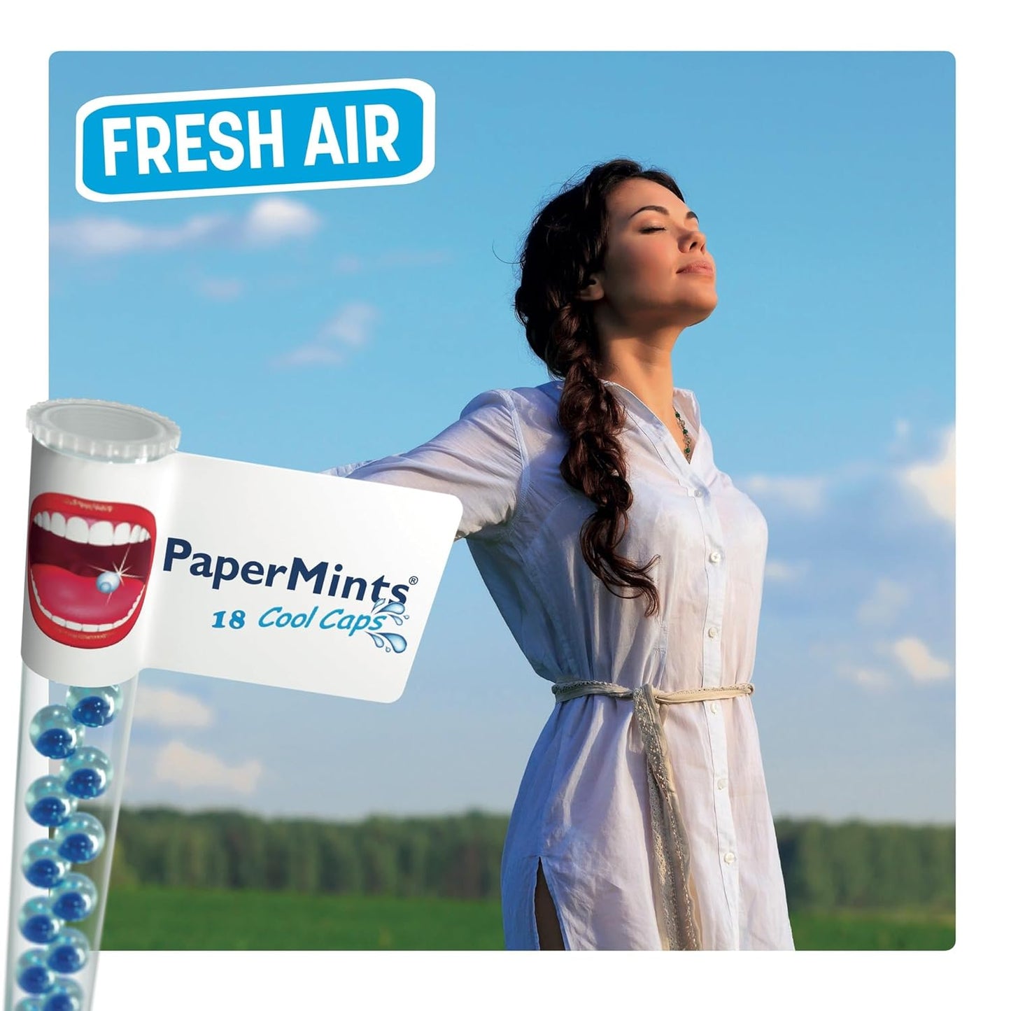 PaperMints CoolCaps - Sugar-Free Instant Fresh Breath Mints, 4 Pack (160 Capsules) for Halitosis & Dry Mouth Relief