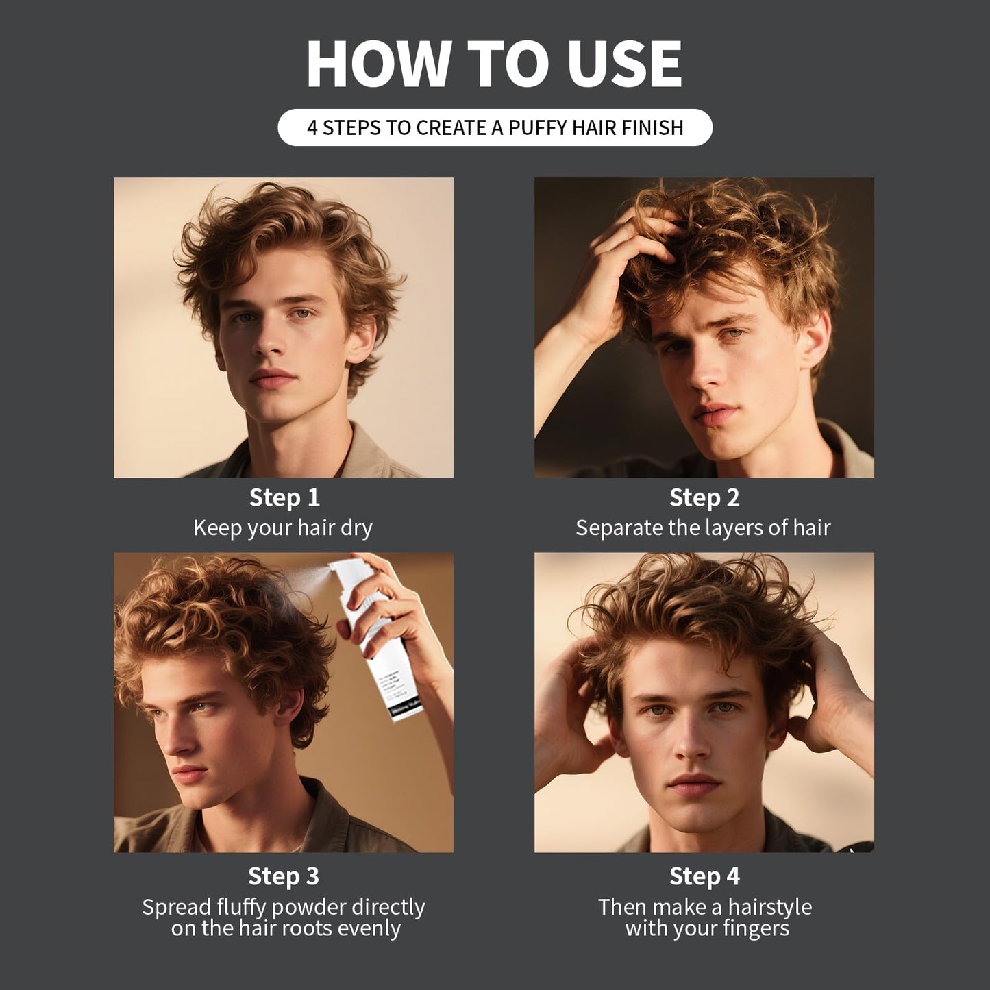 lewedo Volumizing Styling Powder - 10G Spray Bottle for Natural Volume & Texture, Oil-Control Matte Finish, Lightweight Formula for Men & Women