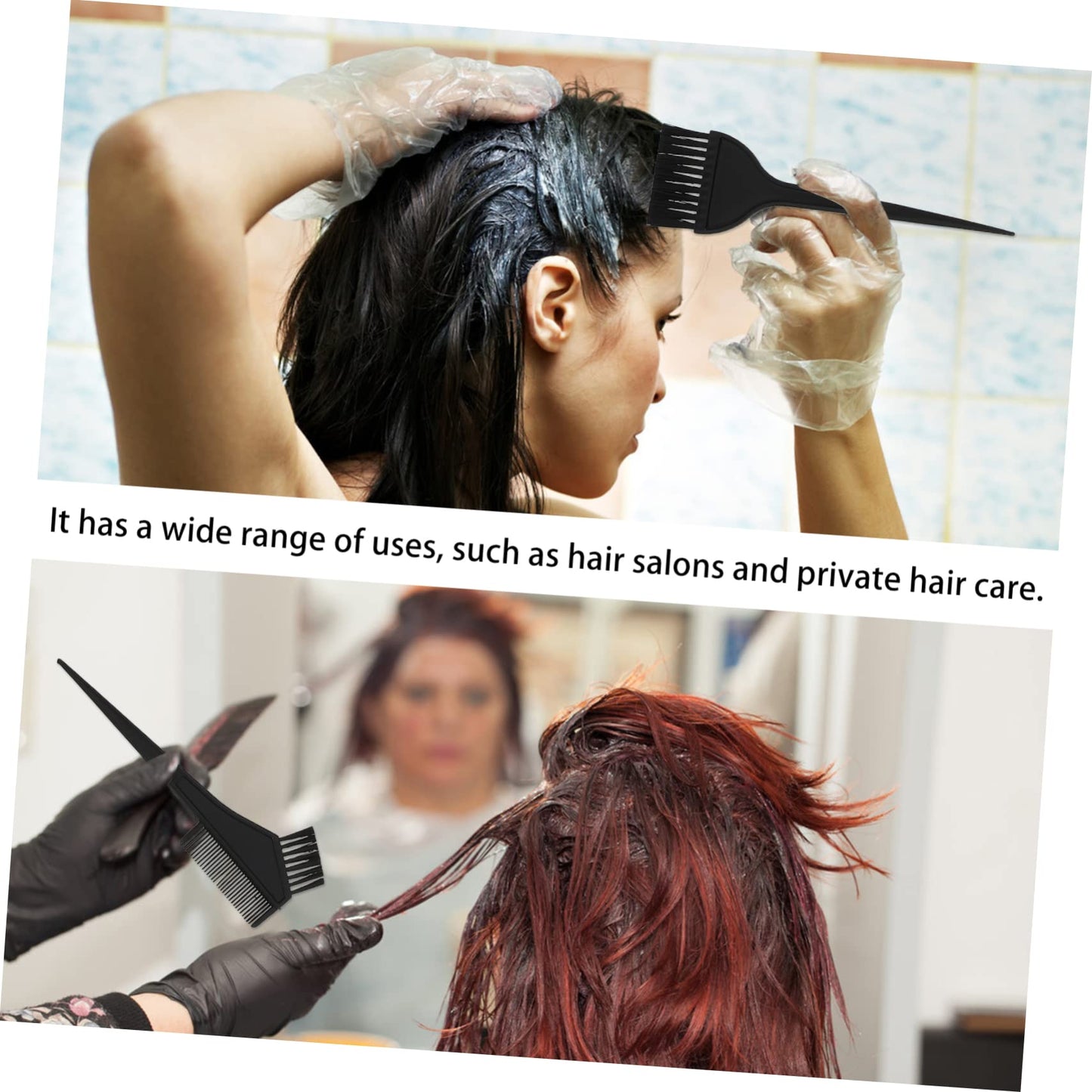 Beatifufu Hair Dye Tools 6 Pcs Hair Coloring Kit Highlights Plate Easy to Use for Home Salon