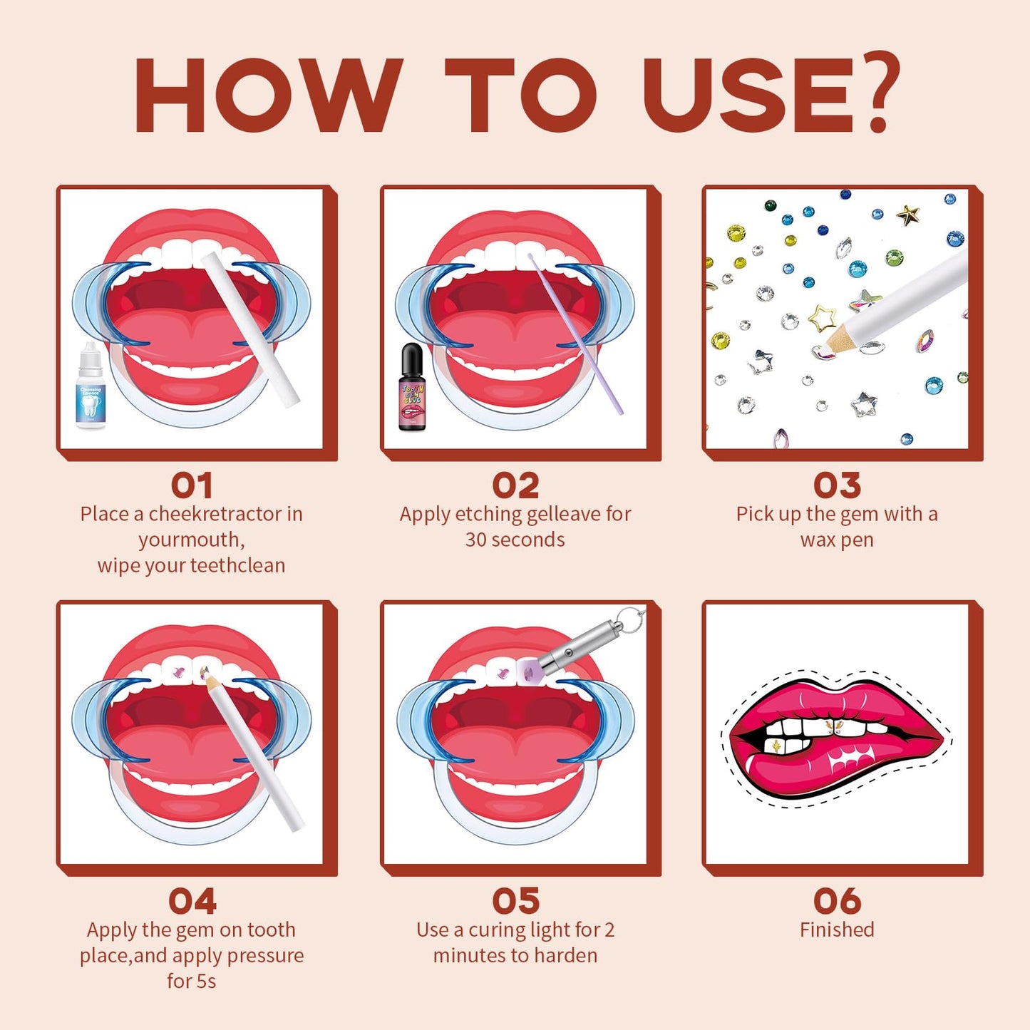 Nelikoo DIY Teeth Crystals Jewelry Kit - Fashionable Tooth Gems for Teeth
