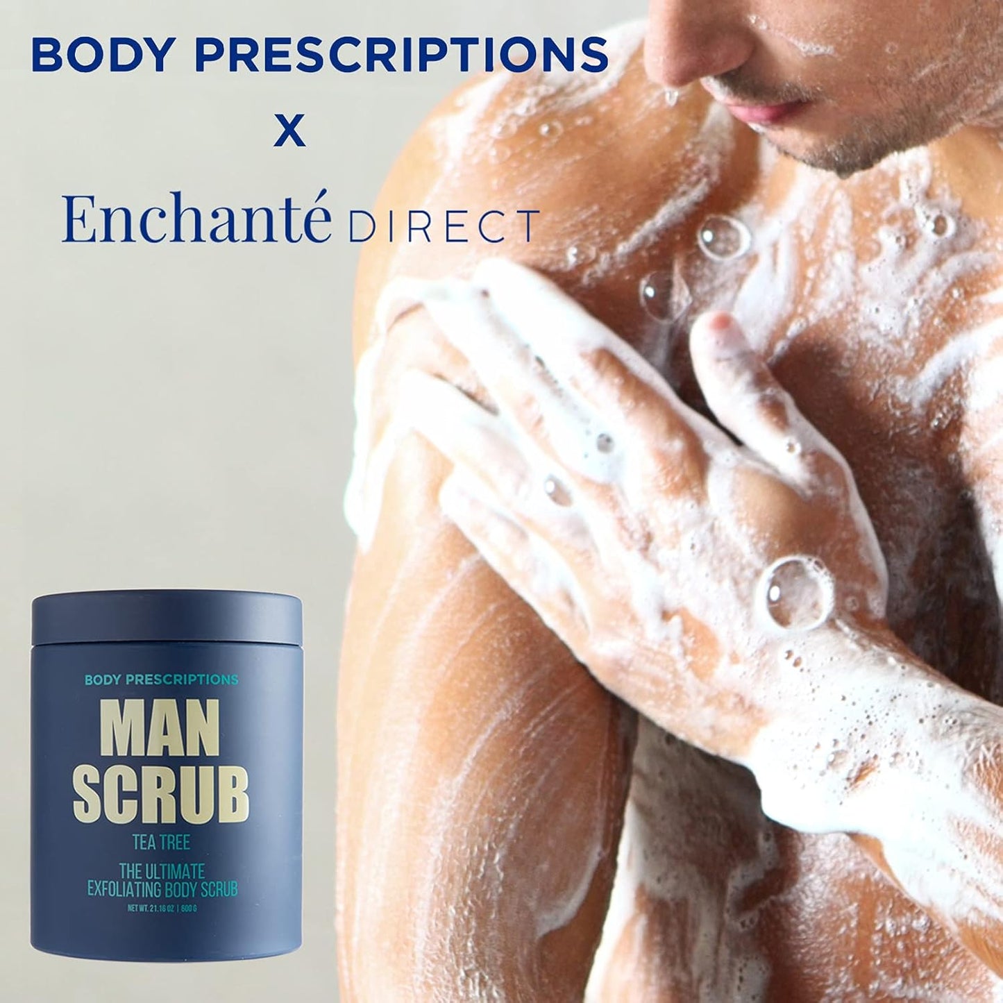 Men’s Charcoal Exfoliating Body Scrub – 21oz Cleansing Wash for All Skin Types