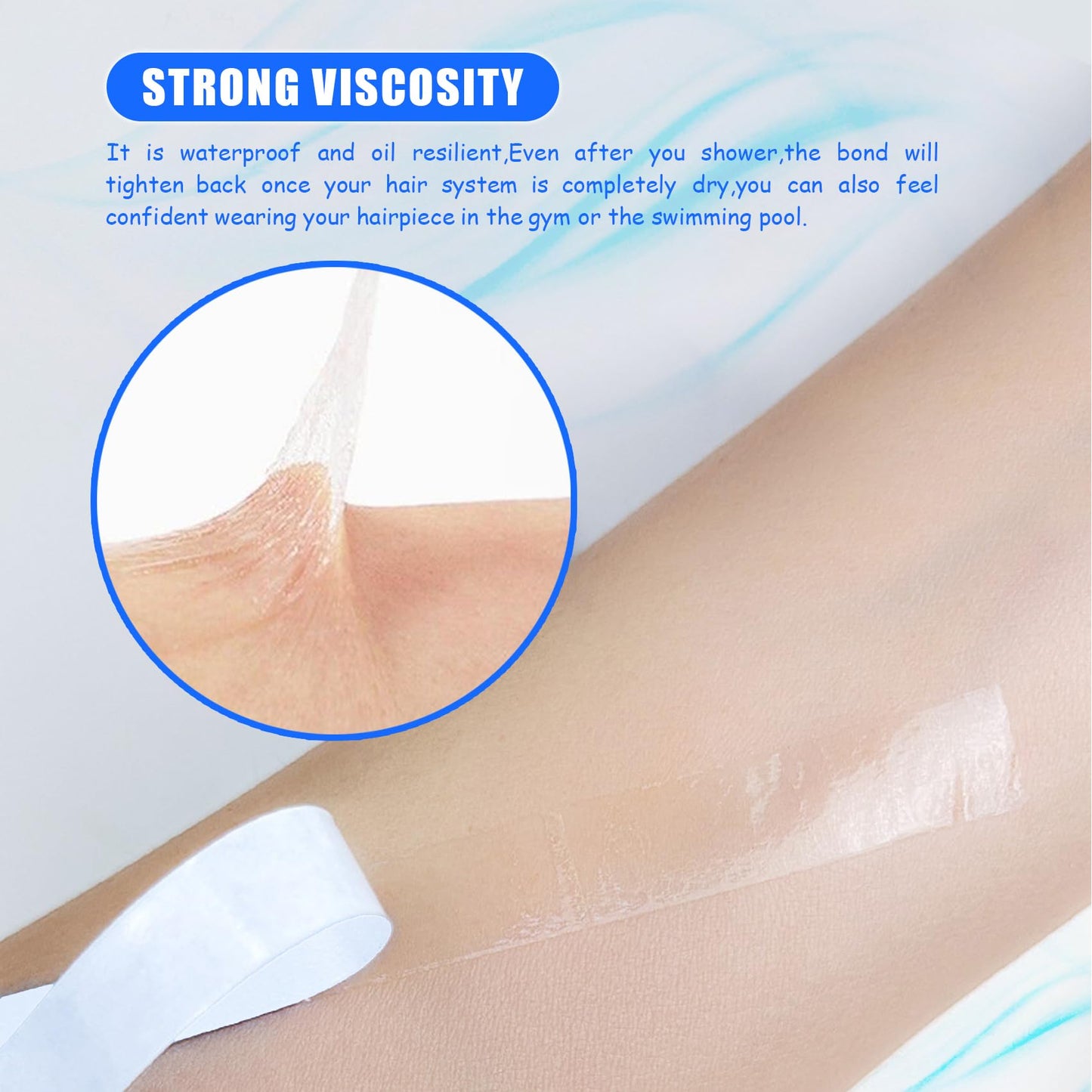coloryoung 5/16"(0.8cm)*12 Yards Tape for Tape in Hair Extensions Double Sided Hair Extension Tapes for Hair Extension (White)