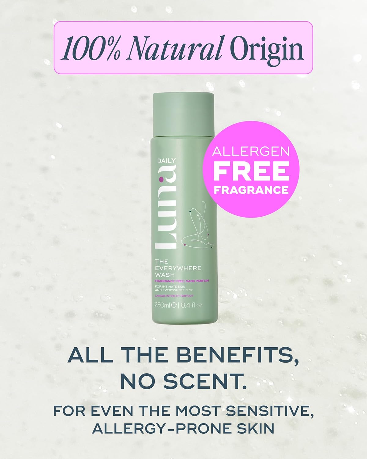 Fragrance-Free Feminine Wash - pH-Balanced Hydrating Cleanser for Sensitive Skin, 250ml