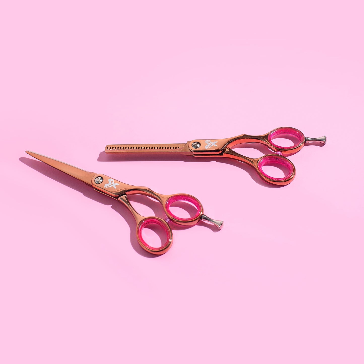 Cricket Shear Xpressions 5.75" Professional Hair Cutting Scissors - Barber Scissors, Japanese Stainless Steel, Comfort Silencer, Ideal for Stylists and Home Use, Hey Rosie - Rose Gold