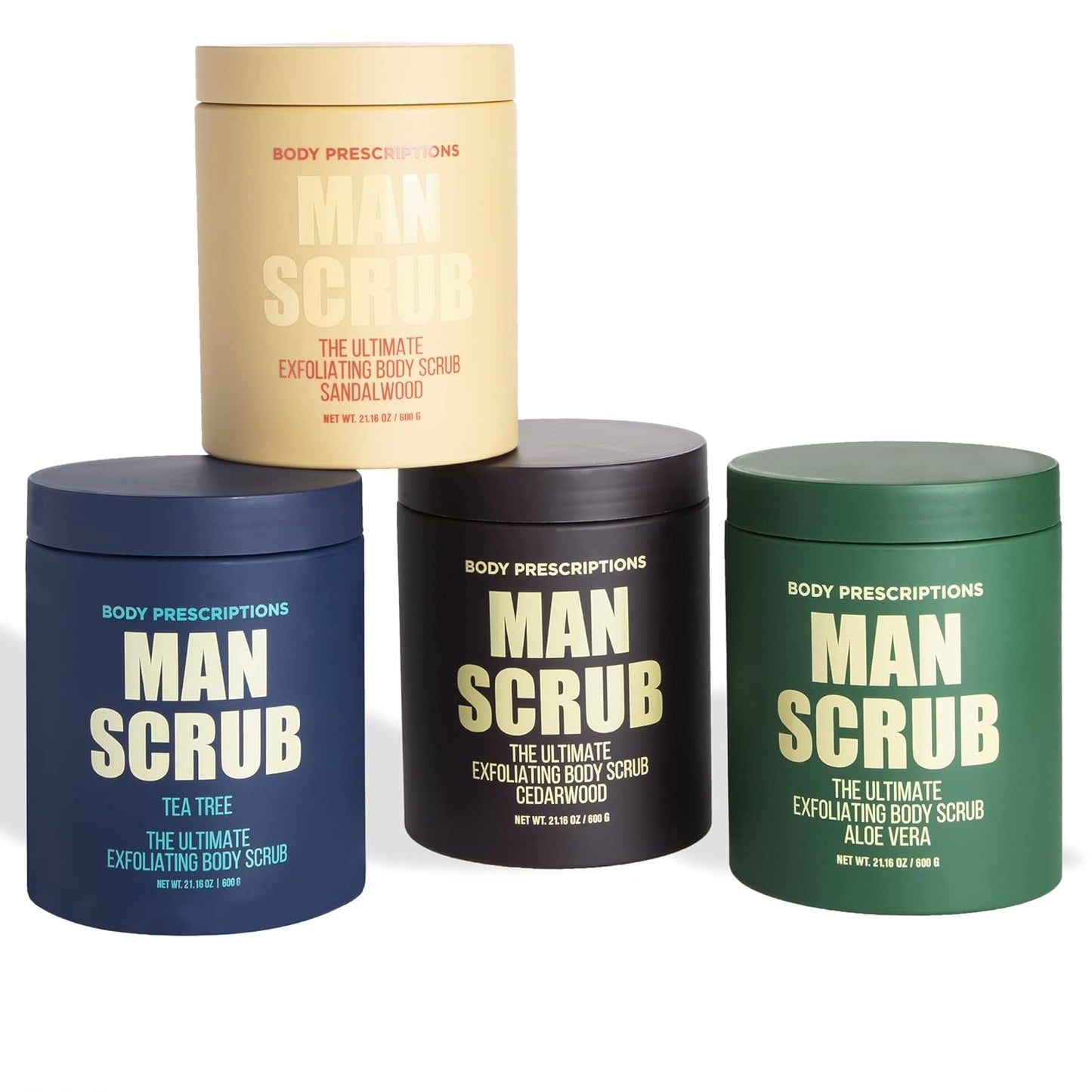 Men’s Charcoal Exfoliating Body Scrub – 21oz Cleansing Wash for All Skin Types