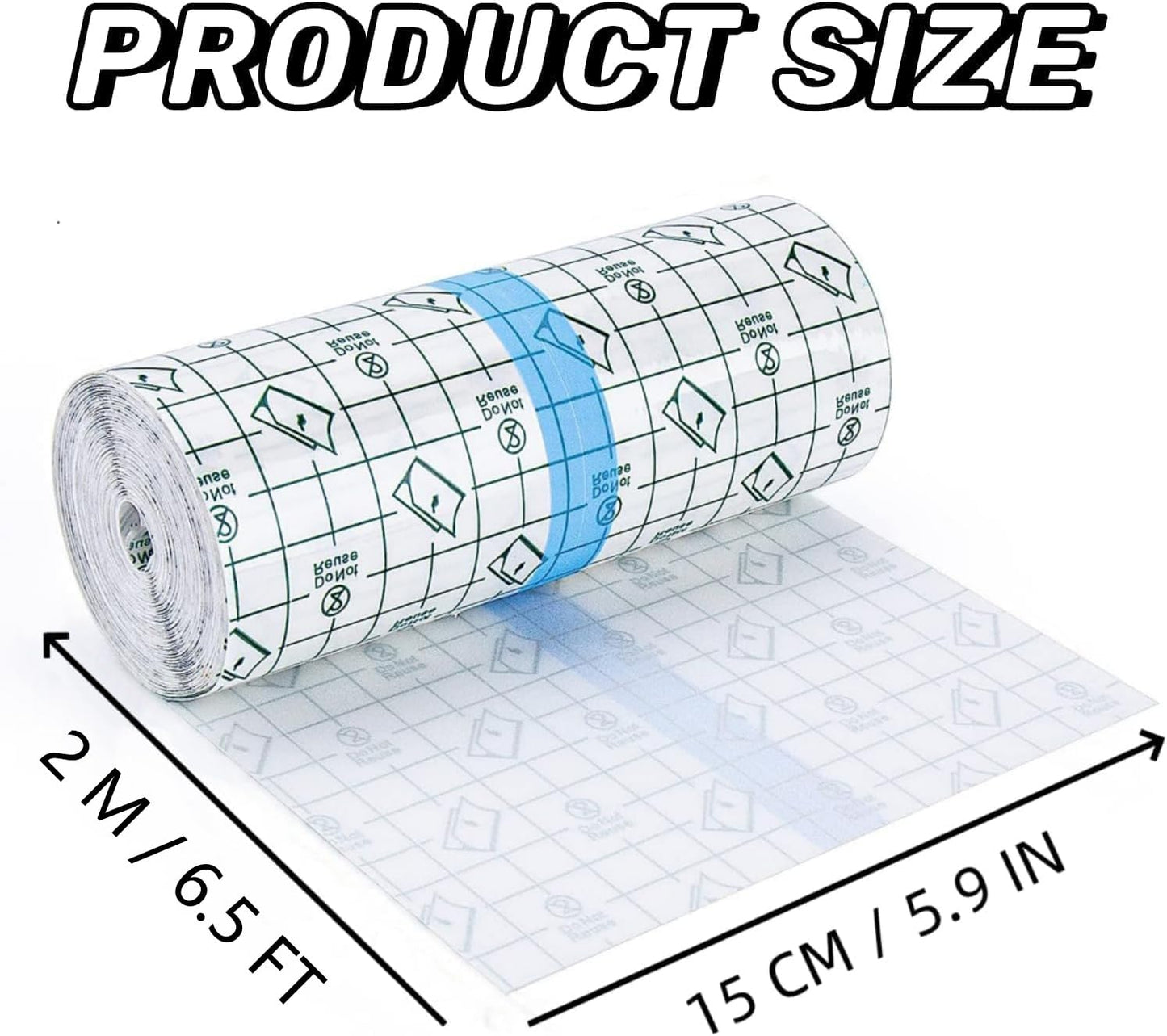 ANAMPION Tattoo Aftercare Waterproof Bandages 6"x2 Yard Second Skin Bandage Tattoo Cover Up Tape for Faster Tattoo Healing Recovery and Skin Care Protection Waterproof Bandage Transparent Film