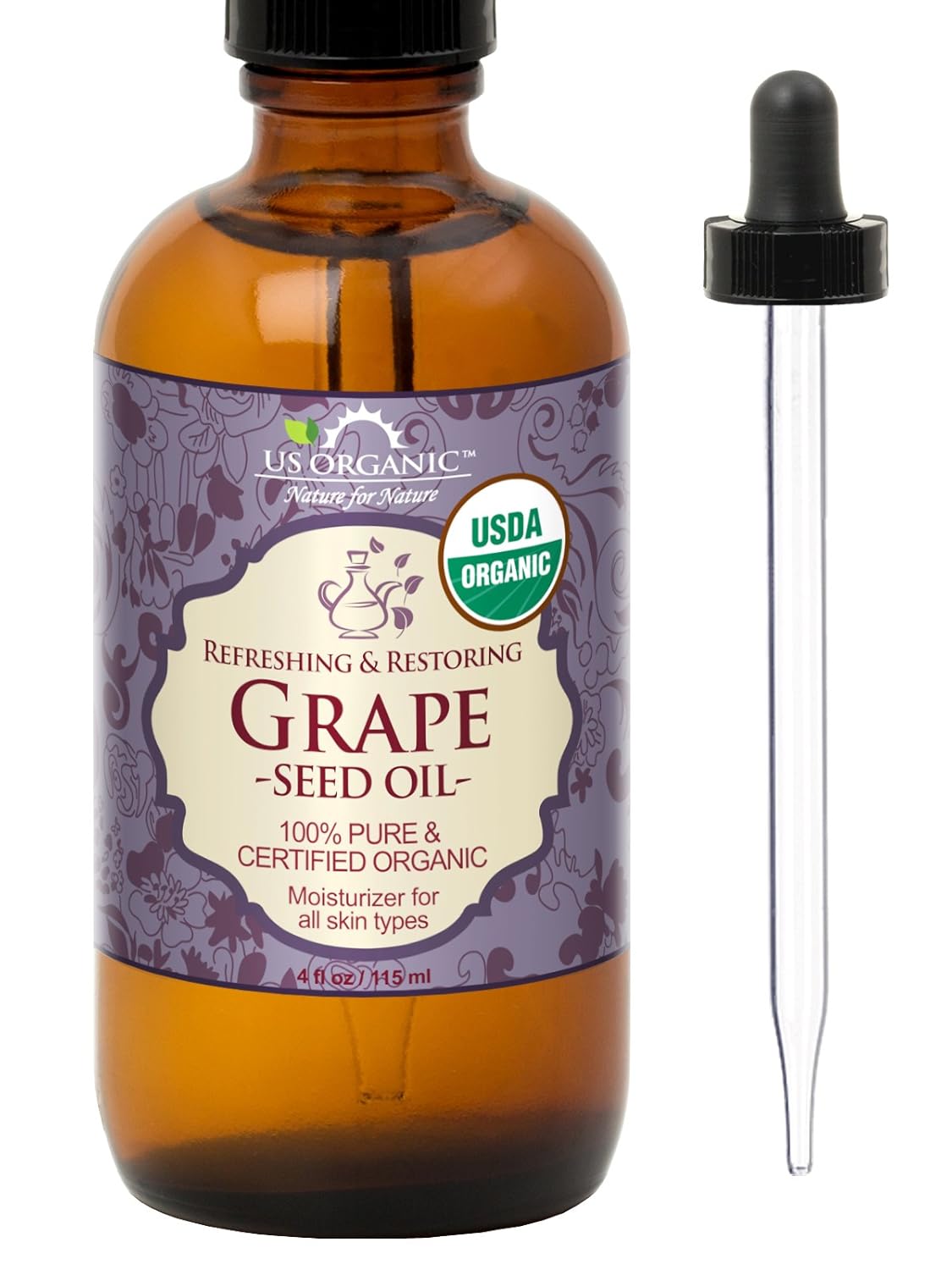 USDA Organic Sea Buckthorn Oil - 100% Pure Virgin, Anti-Aging Face & Hair Treatment, 1 oz
