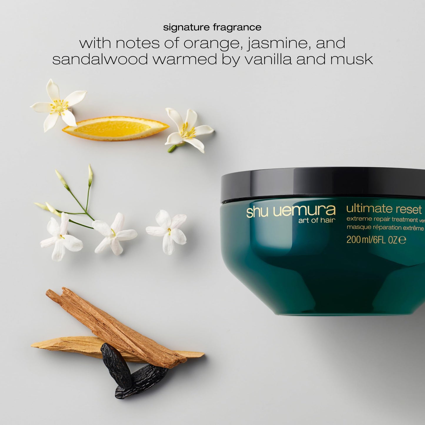 shu uemura art of hair Ultimate Reset Extreme Repair Hair Mask - Strengthens to Reduce Breakage and Split Ends, Deeply Conditions and Nourishes, With Japanese Rice Extract, 6 Fl Oz