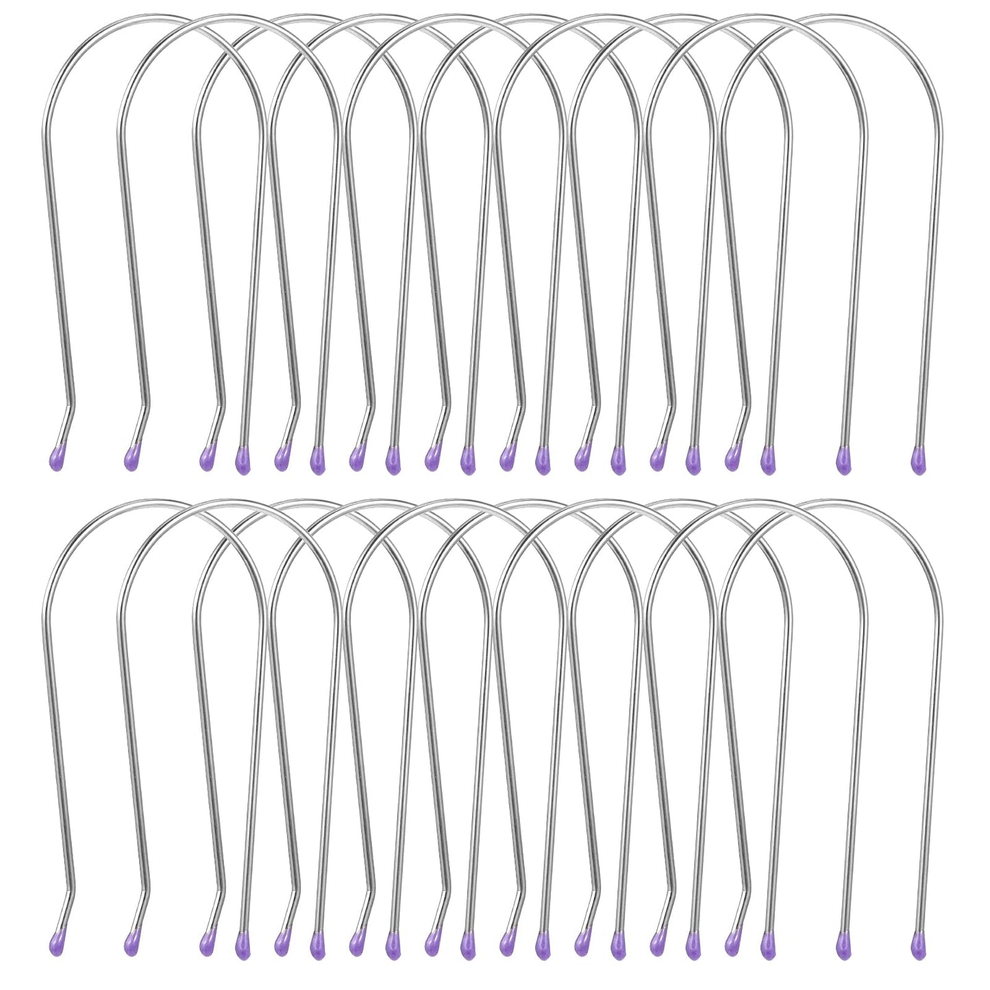 Oruola 20pcs Hot Roller Clips for Electric Rollers, 1.5In Hot Roller Pins Kit for Long Hair, Portable Electric Rollers Clips Travel Hot Roller Securing Clip, Purple