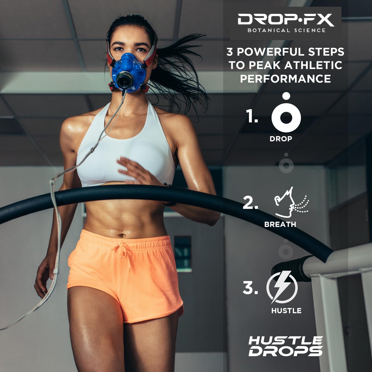 DropFx Hustle Drops - Fast-Acting Respiratory Support with Peppermint & Wintergreen, Natural Breathing Enhancement, Airway Expansion & Oxygen Flow