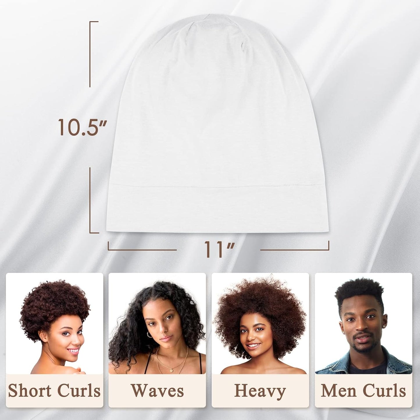 100% Silk Dreadlock Cap & Bonnet for Sleeping - Extra Large Hair Cover for Men & Women