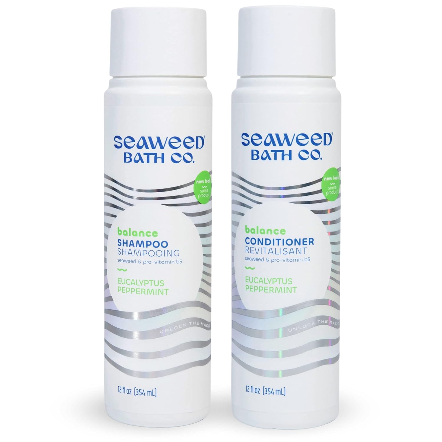 Gentle Shampoo & Conditioner Set - Unscented Hair Care with Hyaluronic Acid & Argan Oil for Sensitive Scalps - 12 oz (Pack of 2)
